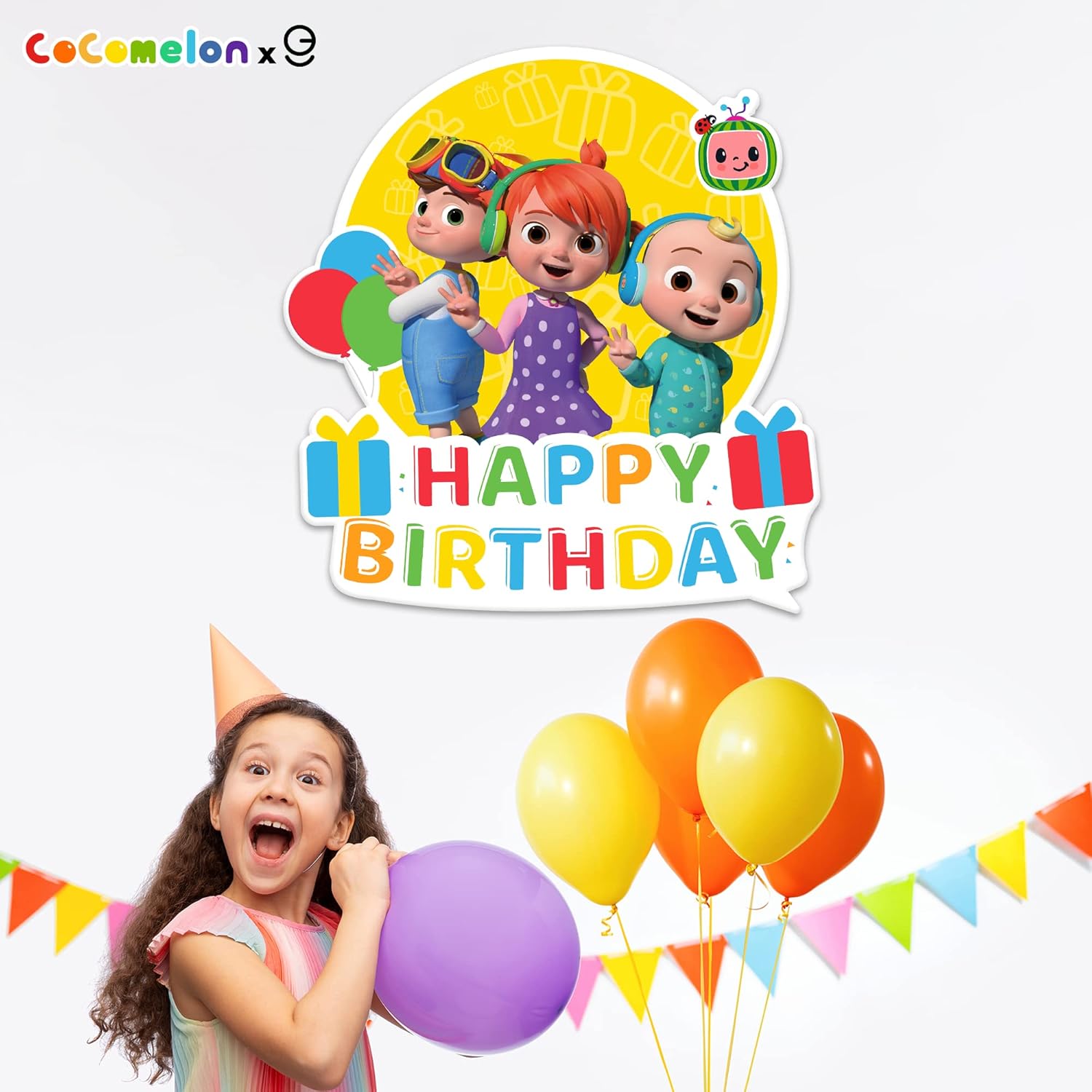 EGD CoComelon JJ and His Brothers Birthday Sign PVC