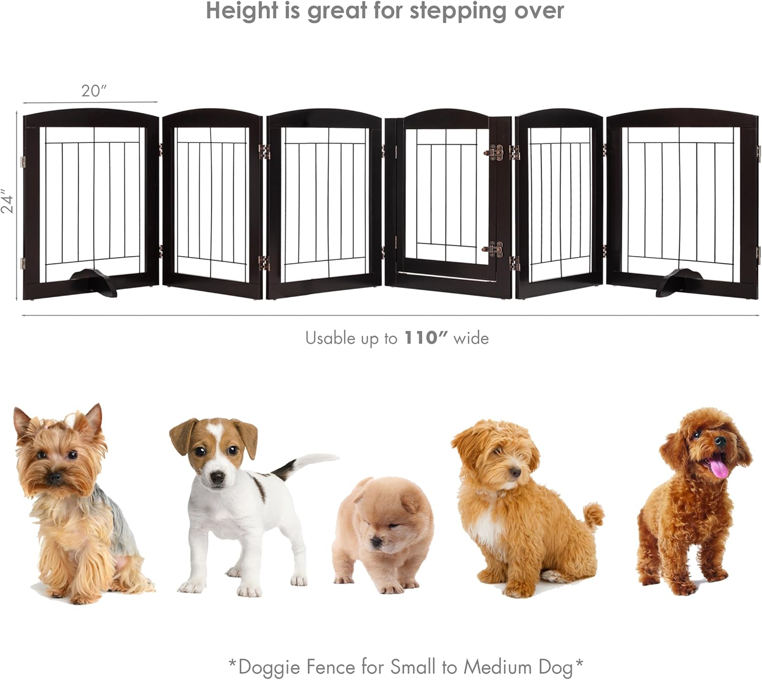 PAWLAND Indoor Dog Gate with Walk Through Door