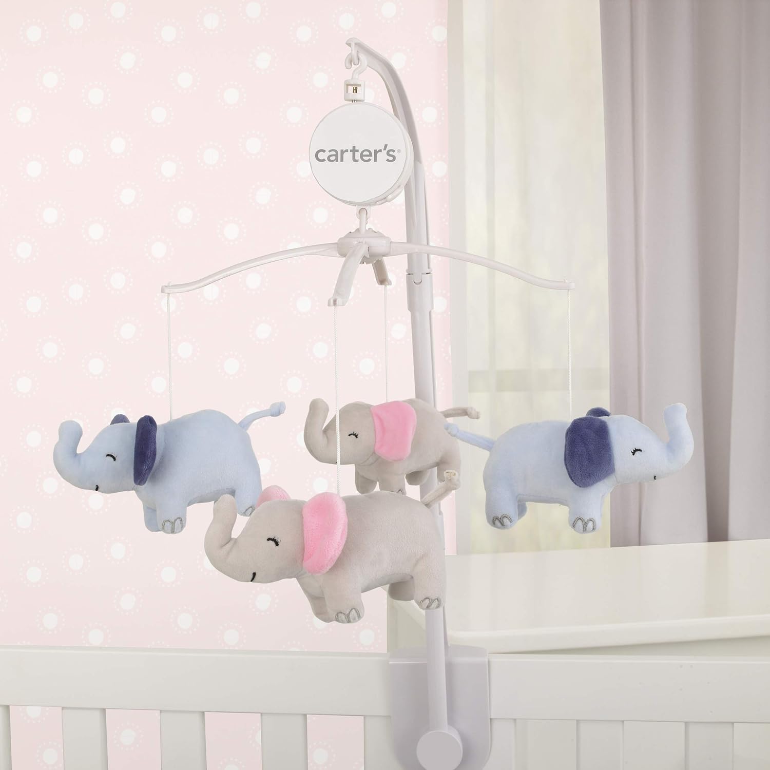 Carters Sweet Floral Elephants Musical Mobile
