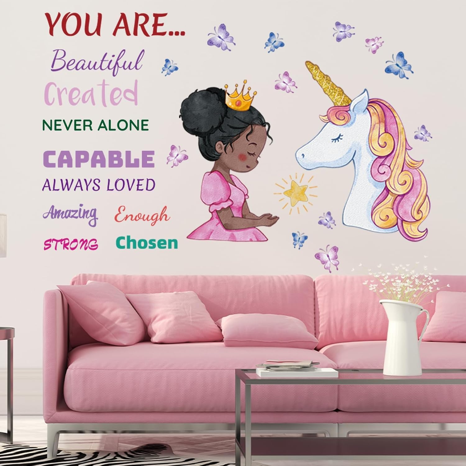 Unicorn Wall Decals for Girls Room Decor