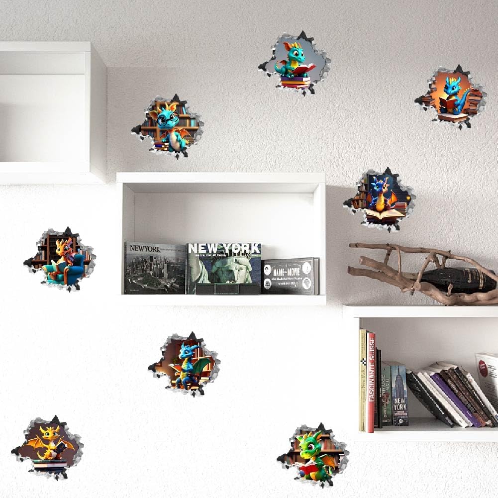 SUPERDANT 3D Dragon Wall Decal for Kids Room Decor