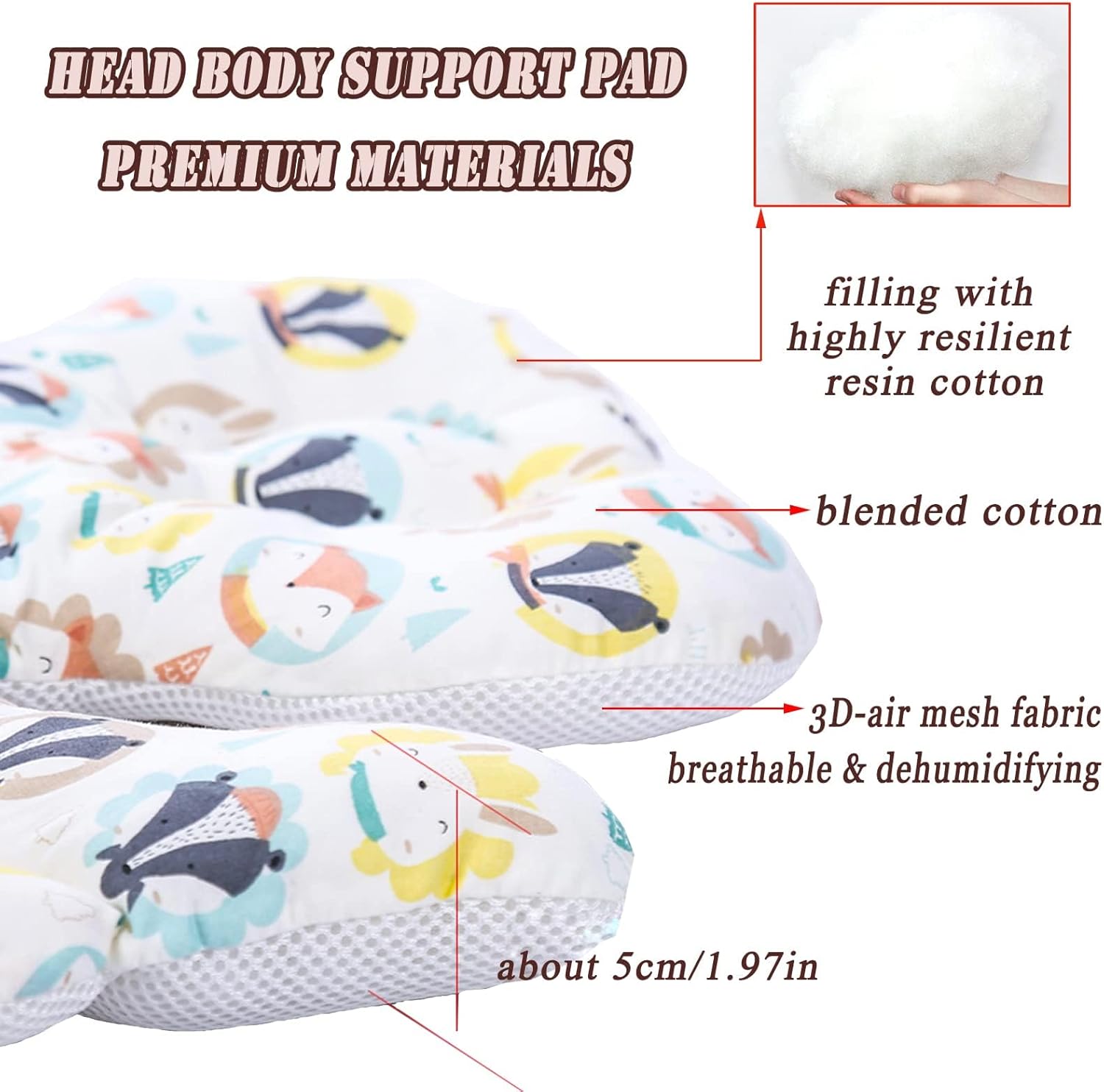 StoHua Infant Head Body Support Cushion