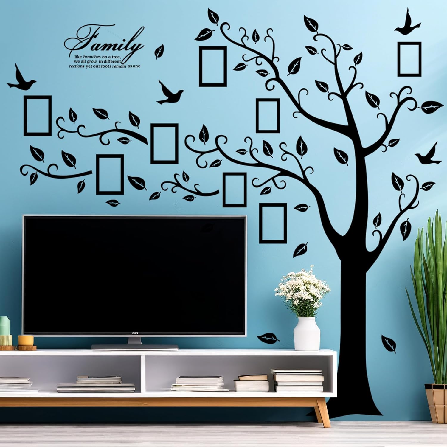 Large Family Photo Tree Wall Sticker 3D Peel and Stick
