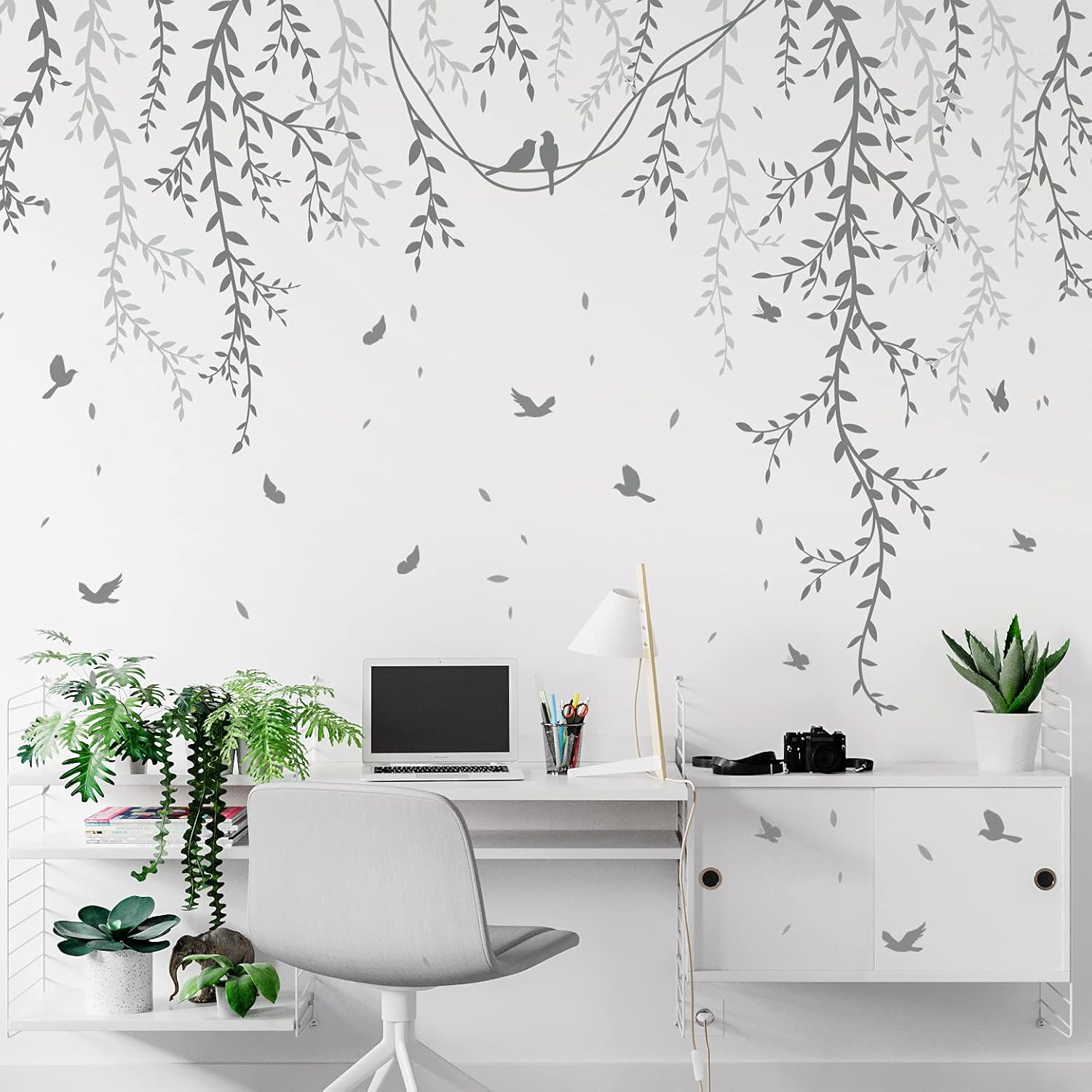 Spring Willow Branch Wall Stickers for Kids