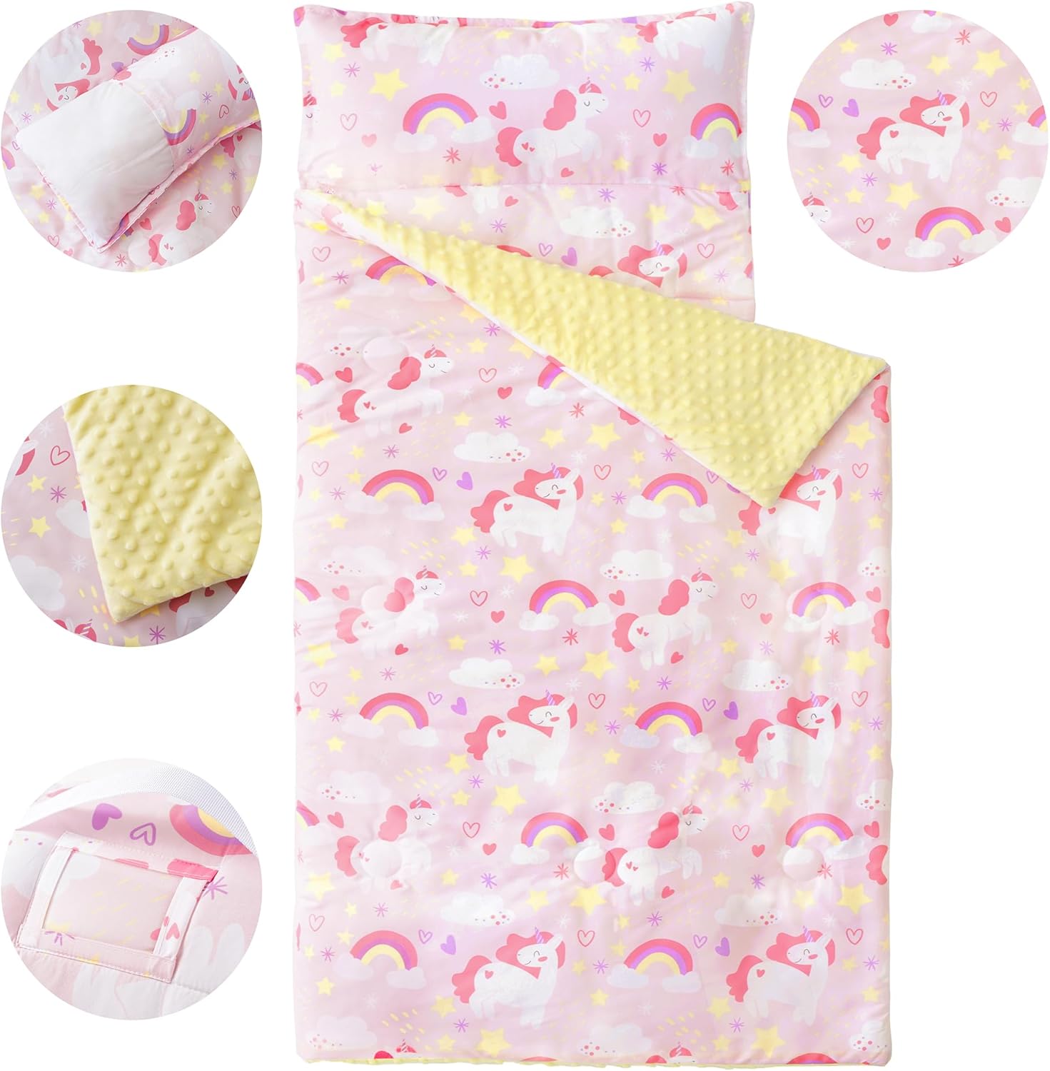 Bunnikins Clover Toddler Nap Mat with Pillow