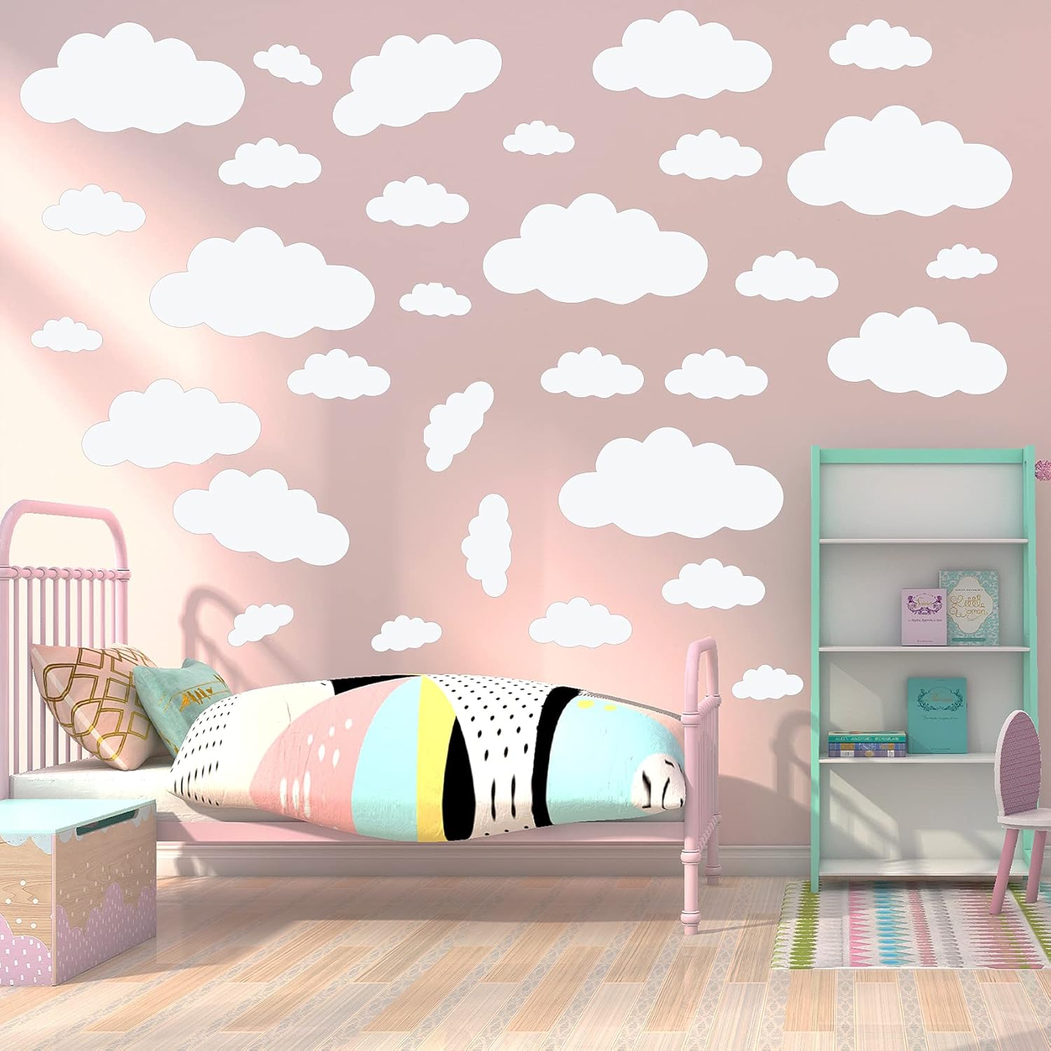 Big Clouds Wall Decals Removable DIY Vinyl Sticker Decor