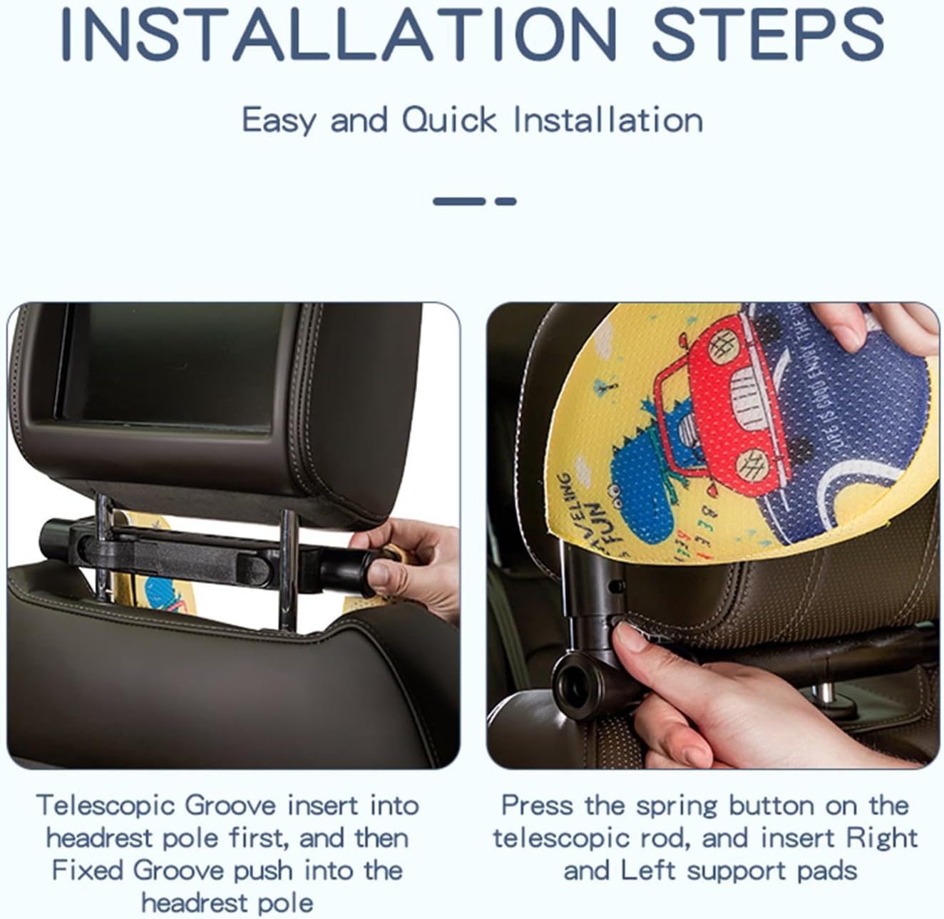 Kwaks Car Headrest Pillow for Kids and Adults