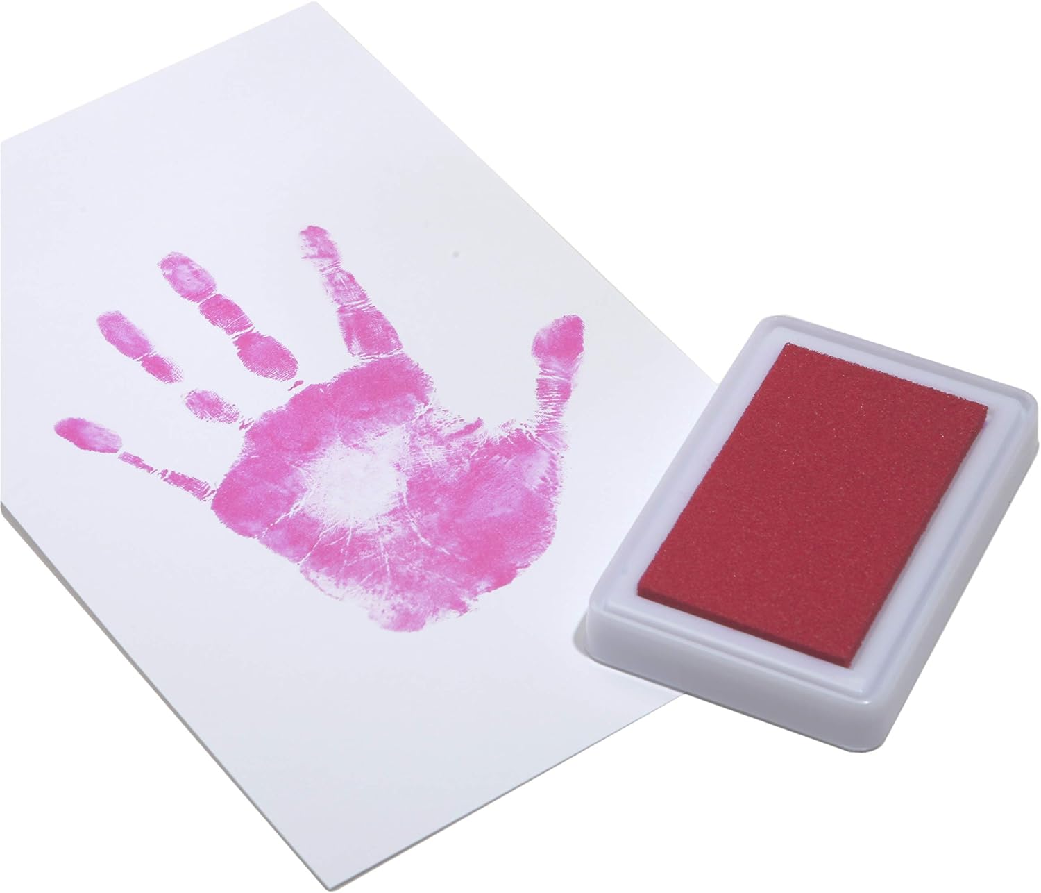 Babys Touch Baby Safe Reusable Hand Foot Print Ink Pads - Pink