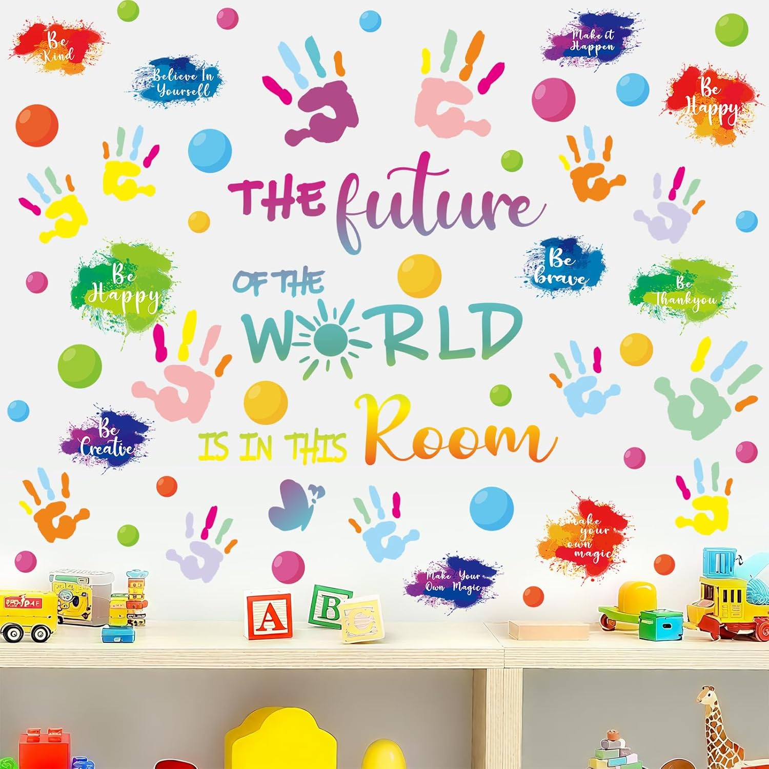 Colorful Inspirational Wall Decals for Classroom Decor