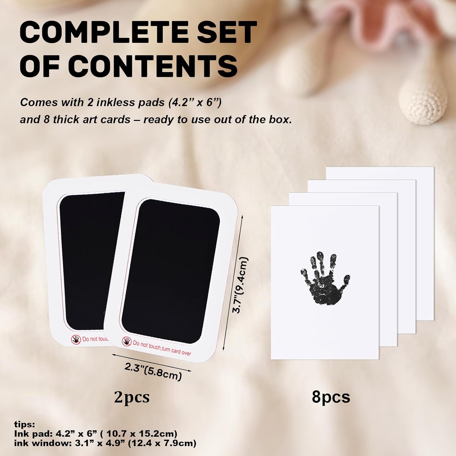 EGGLION 2-Pack Inkless Baby Pet Footprint Kit