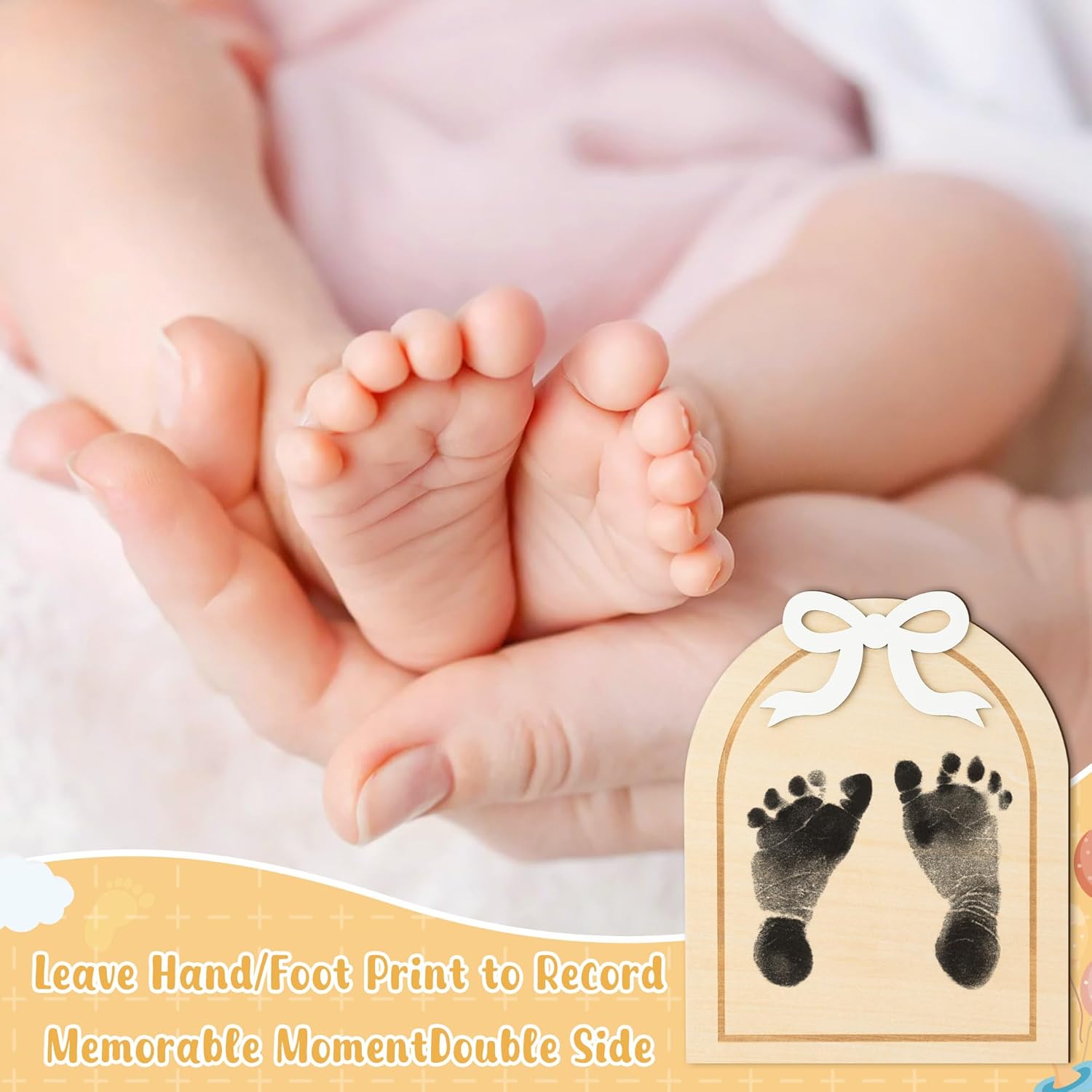 R HORSE Baby Birth Announcement Sign with 3D White Bow