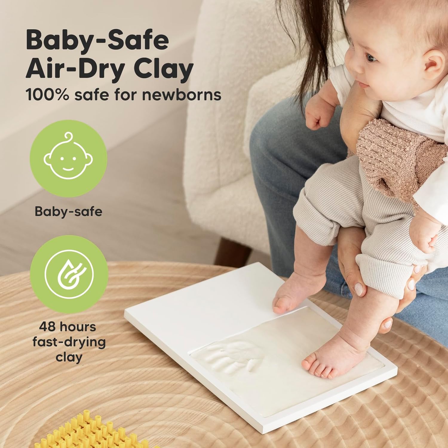 KeaBabies Baby Hand and Footprint Kit with Frame