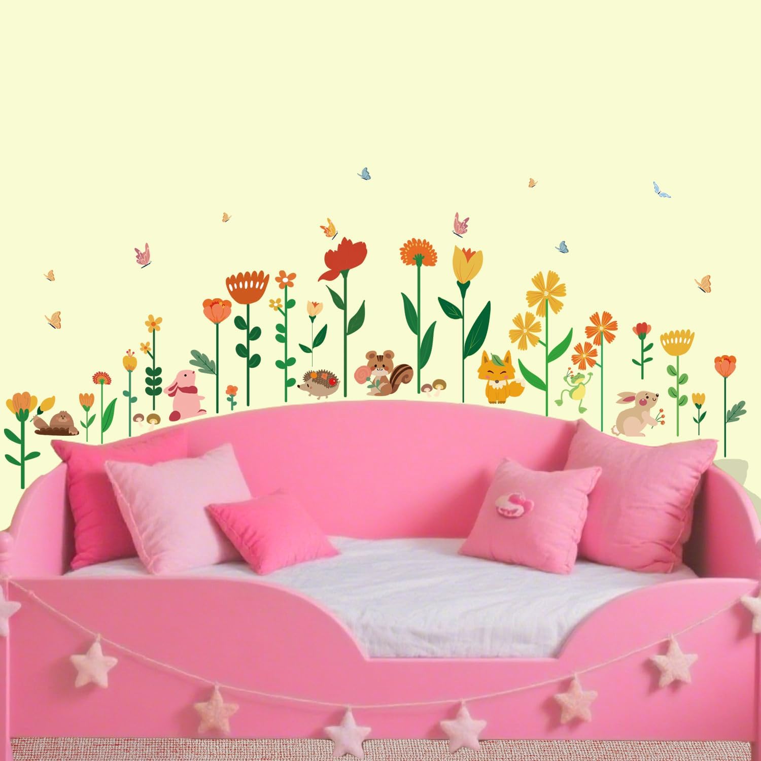Colorful Flowers Wall Stickers for Girls Room