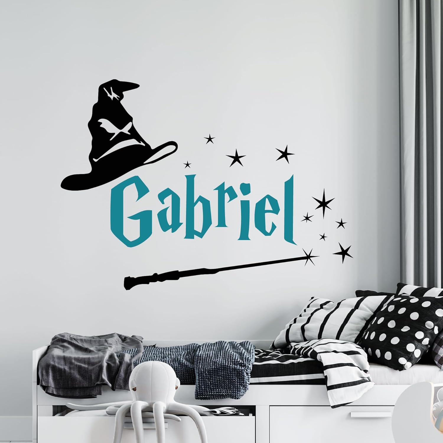 Personalized Magic Wand Wall Decal - Custom Name Vinyl Decal