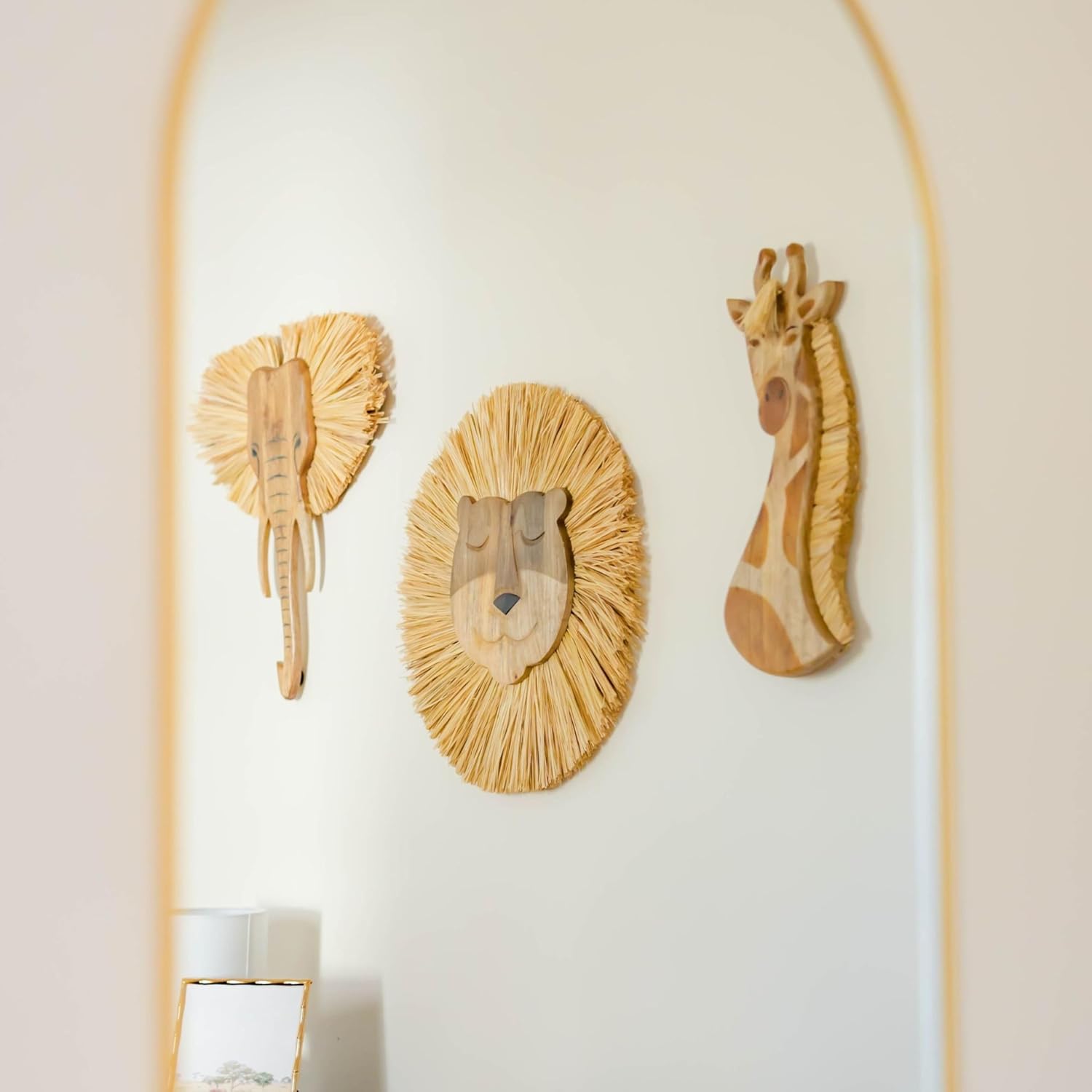 Crane Baby Wooden Lion Wall Decor for Nursery