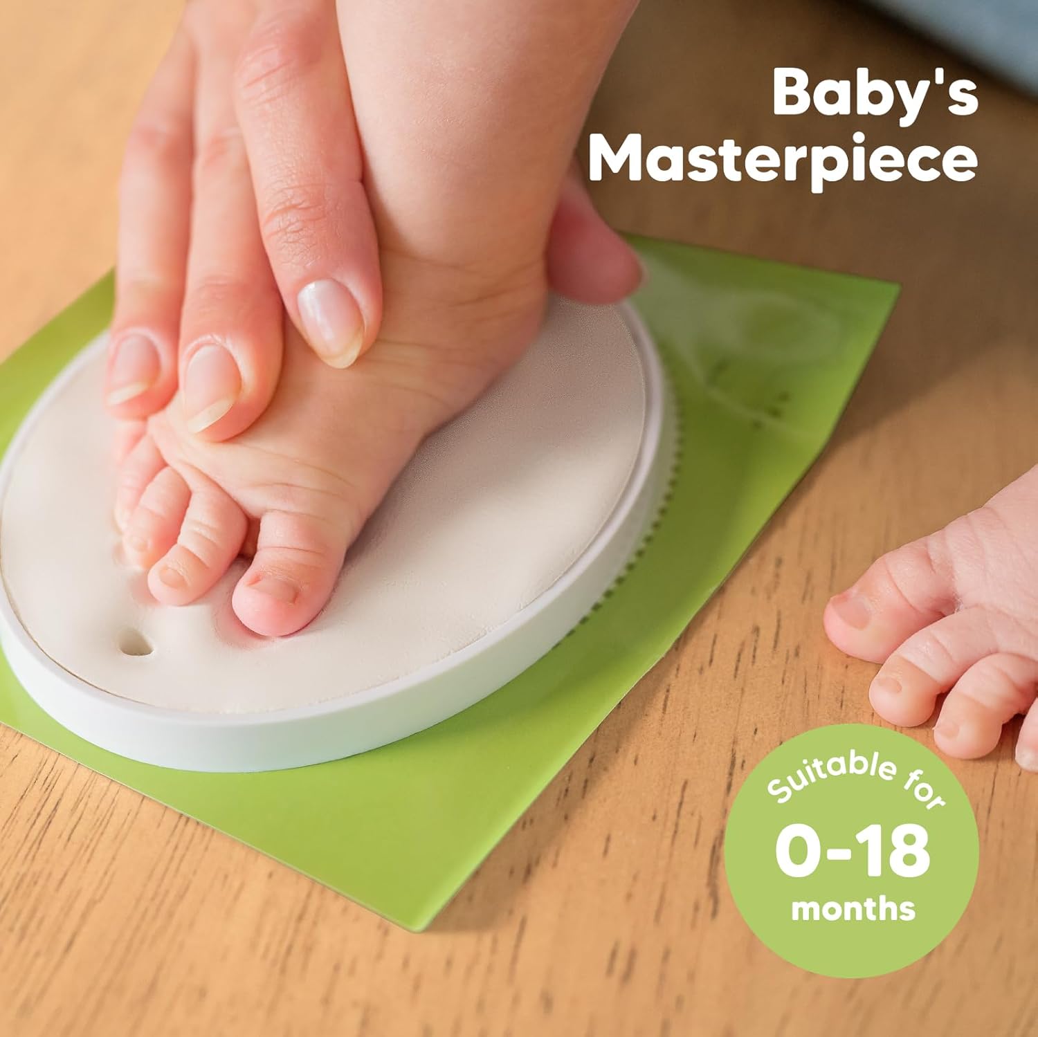 KeaBabies Inkless Handprint Footprint Keepsake Kit