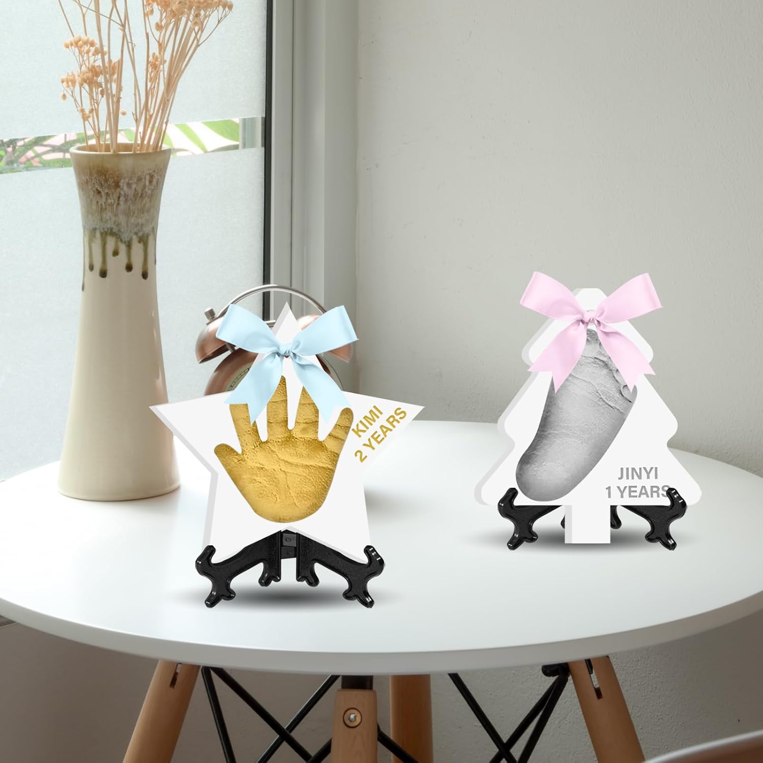 Baby Hand Footprint Keepsake Kit - Personalized Ornament for Newborn Baby Shower Pet Paw Print