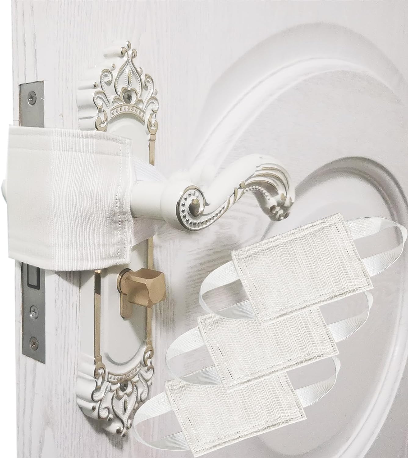 Door Silencer Cushion for Baby Quiet Close Pad 3 Pack Beige 41 x 31 Inches