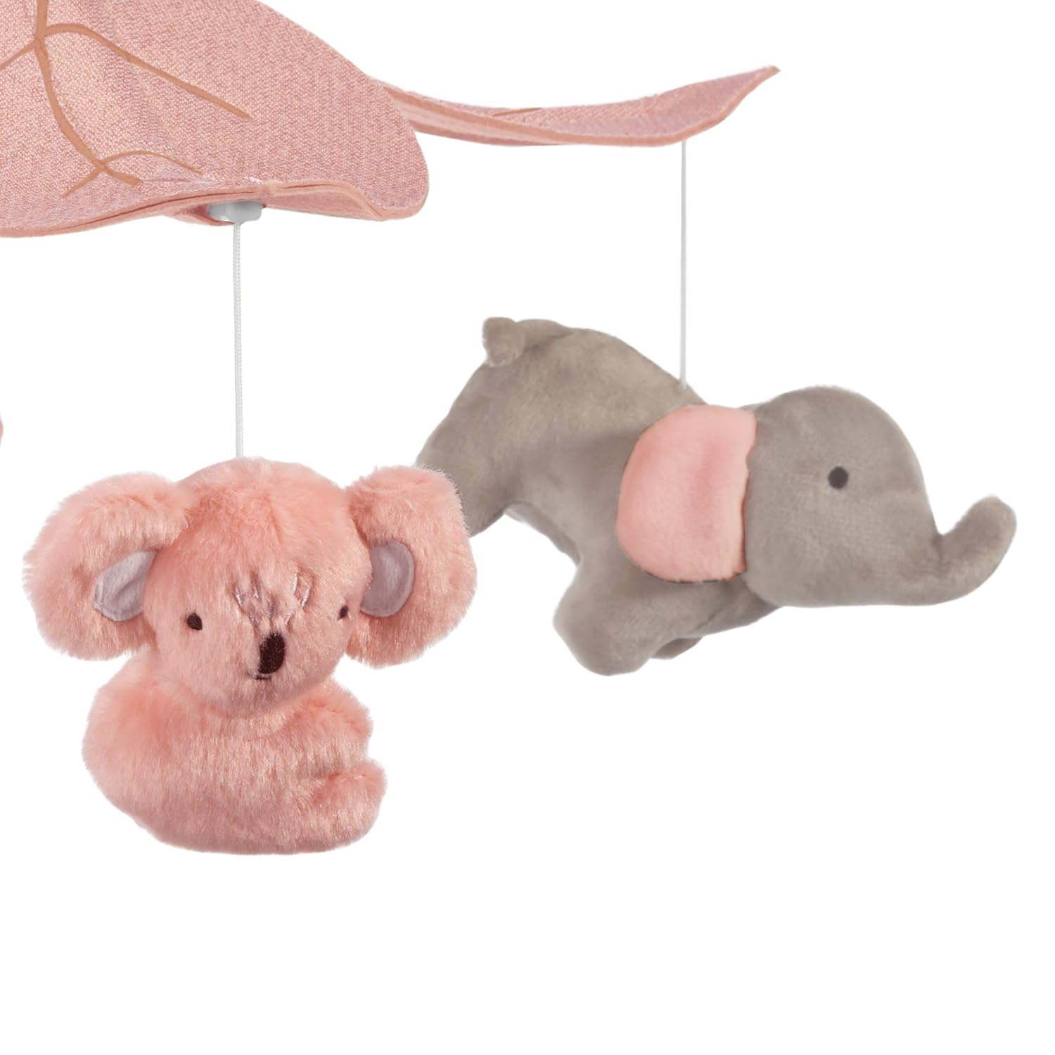 Calypso Pink Gray Koala Elephant Musical Crib Mobile