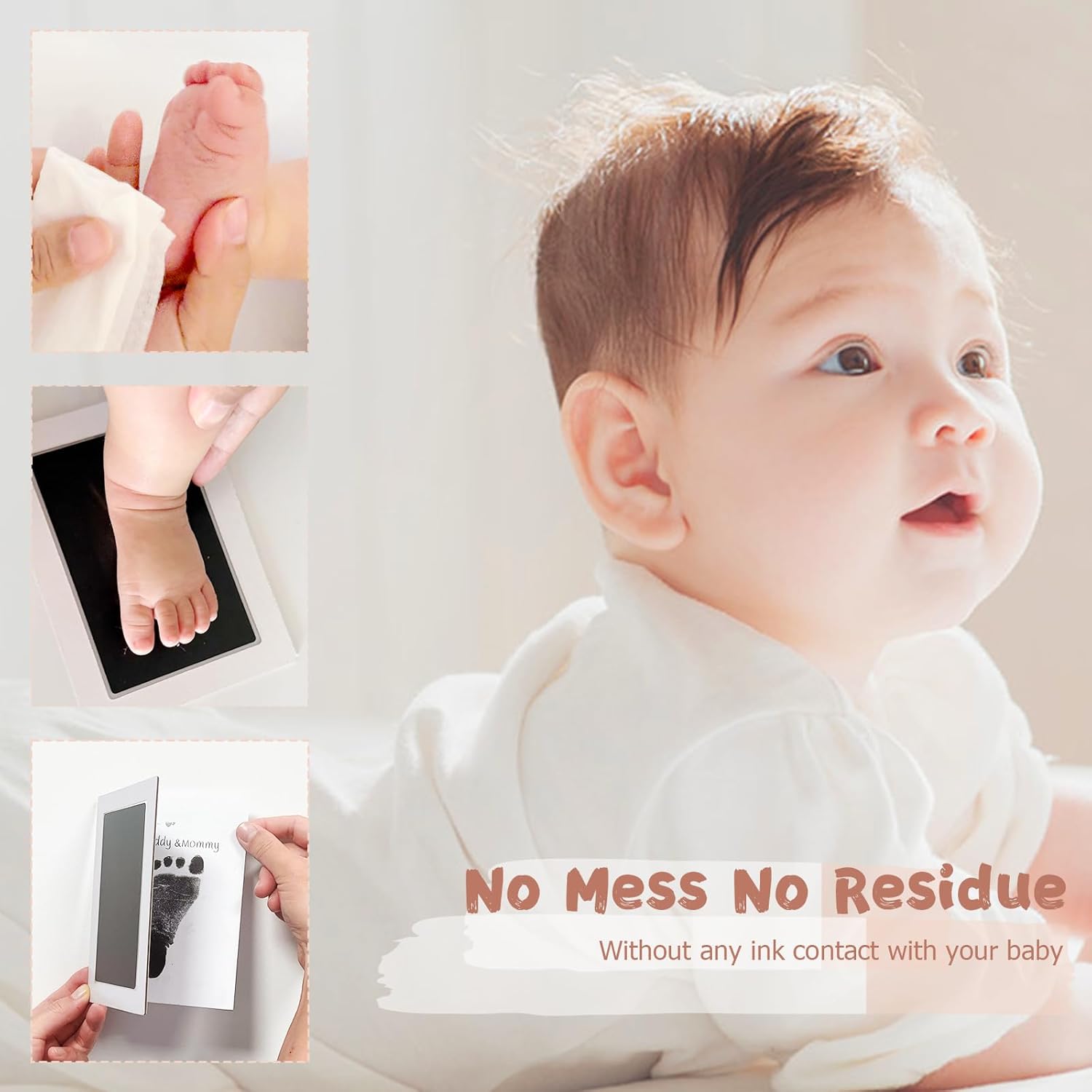 Babyqunt Inkless Hand and Footprint Kit for Newborns and Kids