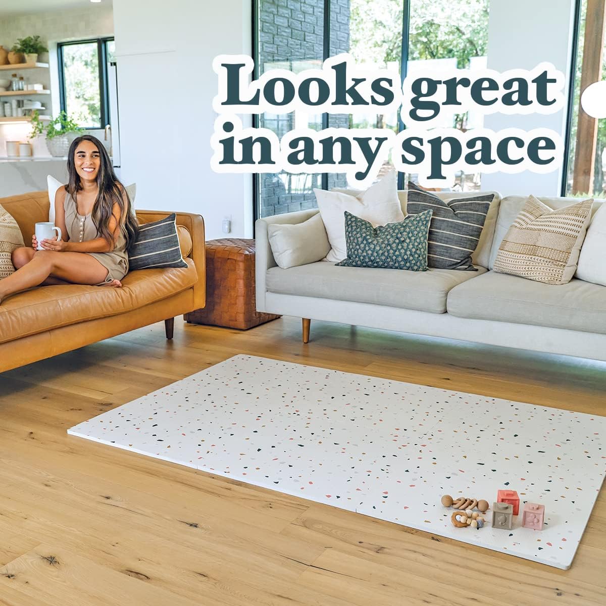 Simply Tots Modern Terrazzo Play Mat 4x6ft