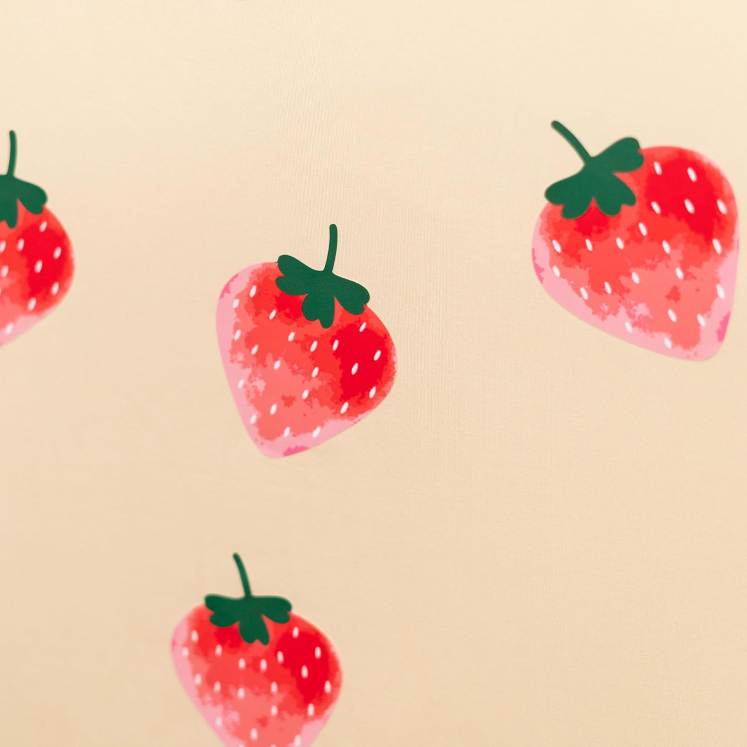 Watercolor Strawberry Wall Decals for Girls Room Decor