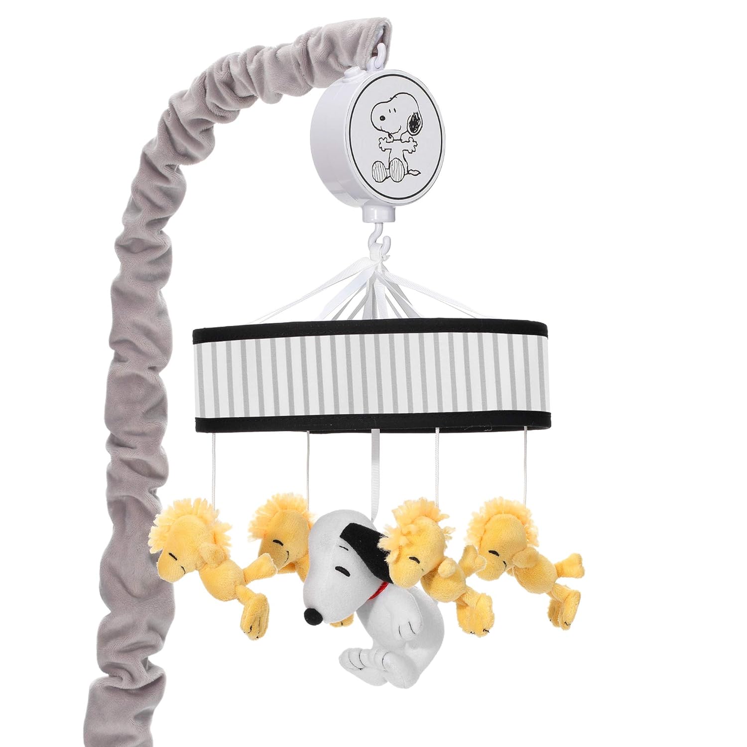 Lambs Ivy Classic Snoopy Musical Mobile Soother Toy - Black Yellow