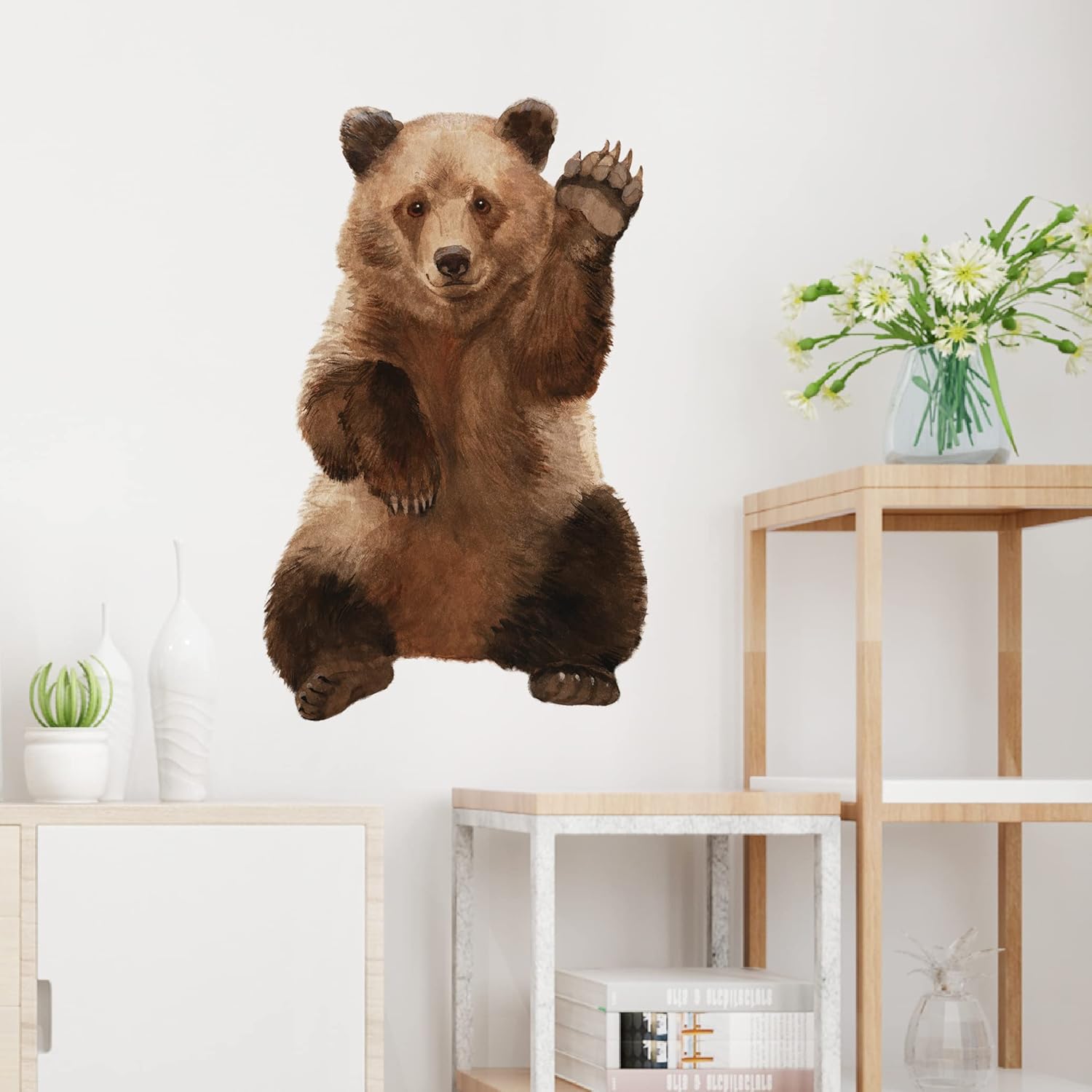 Hello Bear Wall Decal for Baby Nursery Room Decor