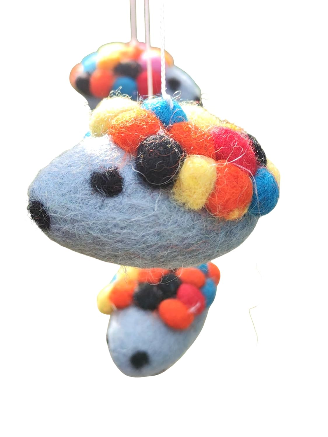 Handmade Felt Hedgehog Animal Mobile for Nursery Decor