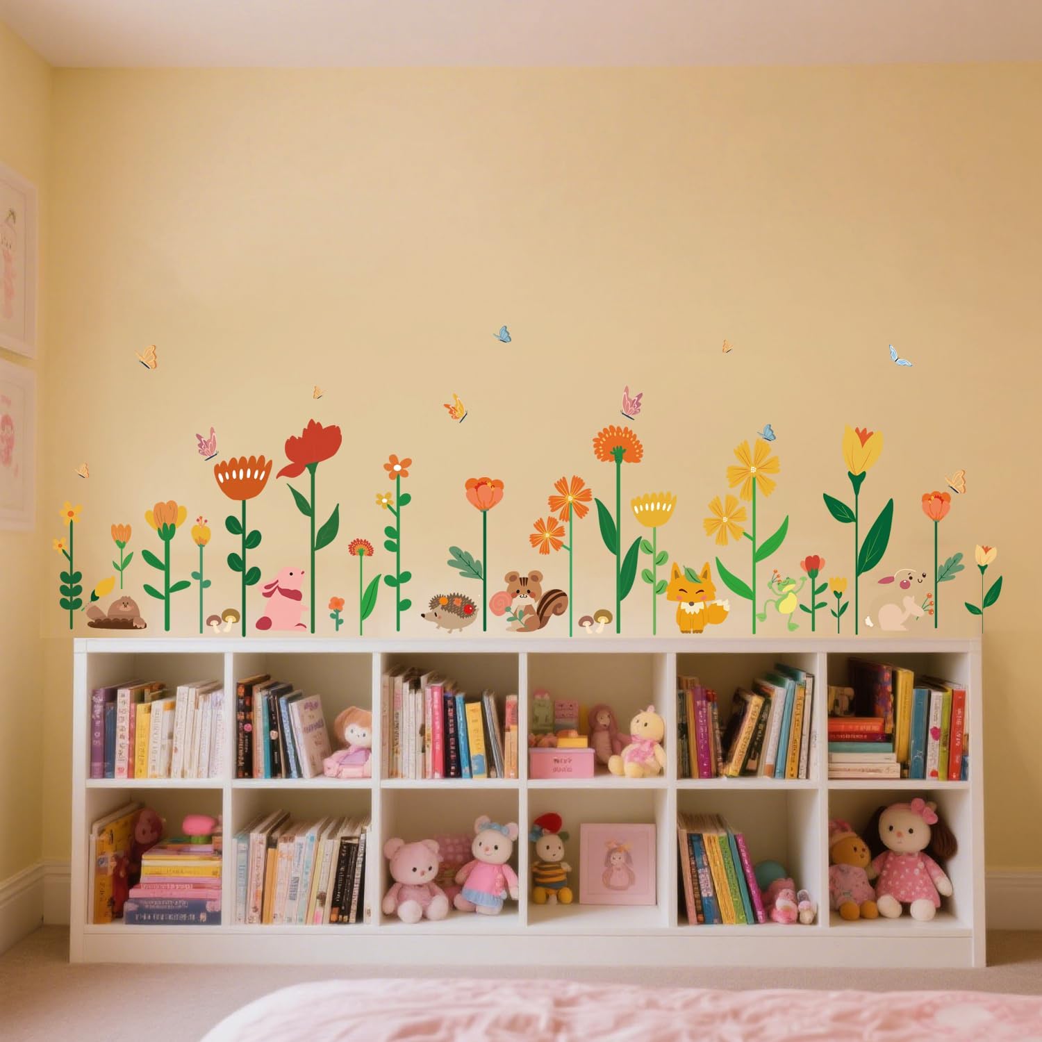 Colorful Flowers Wall Stickers for Girls Room