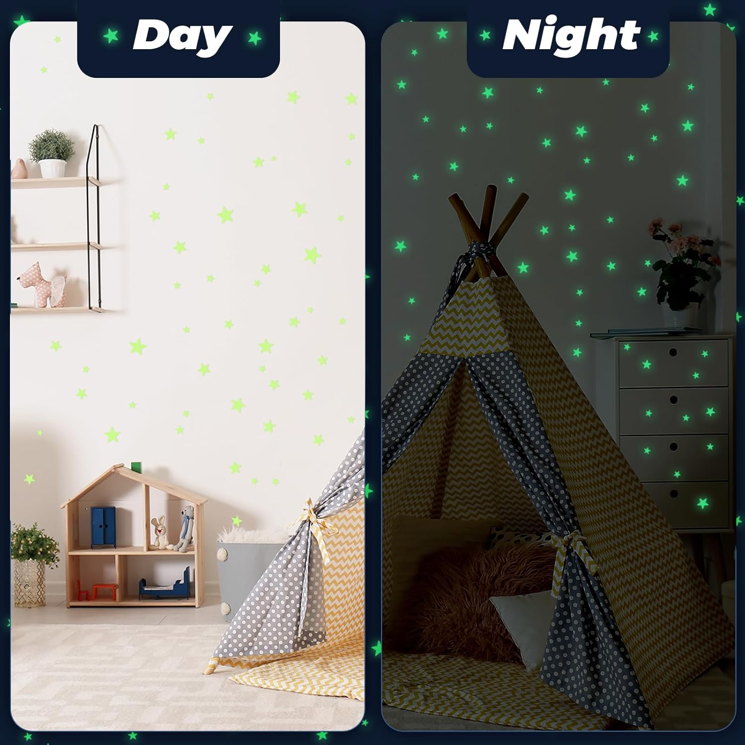 Glow in the Dark Stars Stickers 514pcs 3D Room Decor
