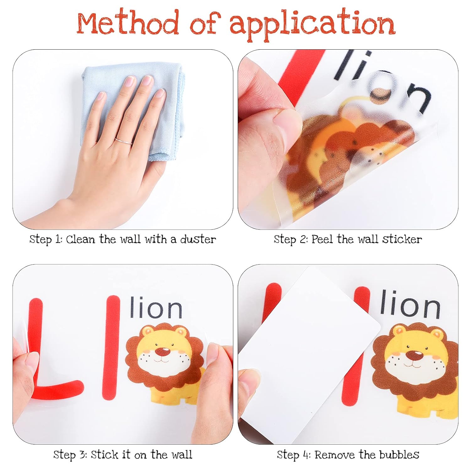 6 Sheets Animal Alphabet Wall Sticker for Toddler