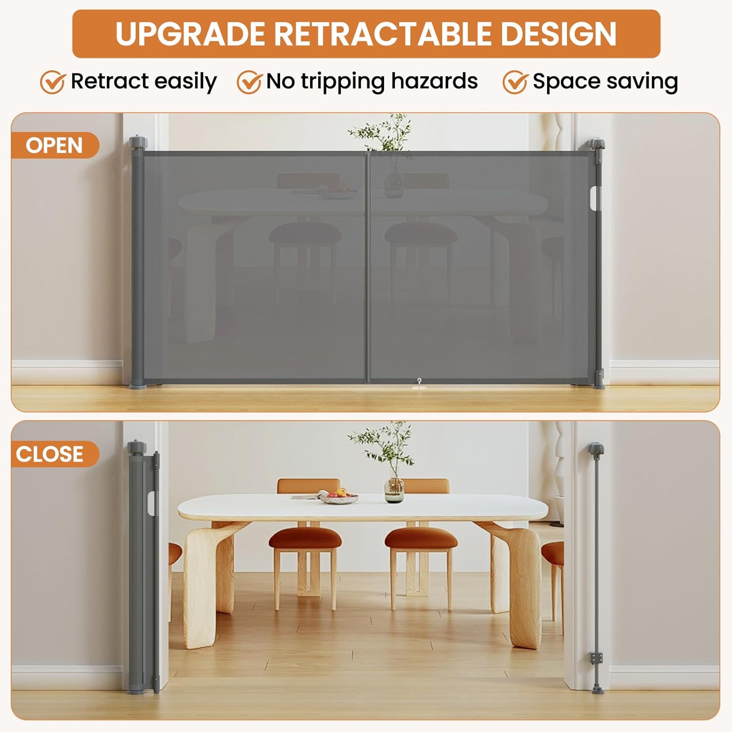 Cylrod 71 Inch Extra Wide Retractable Baby Gate