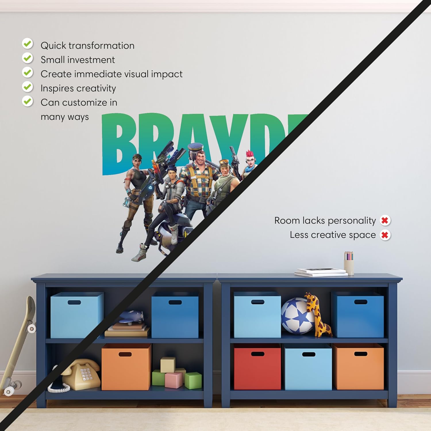 Custom Gaming Wall Decal - Personalized Gamer Room Decor