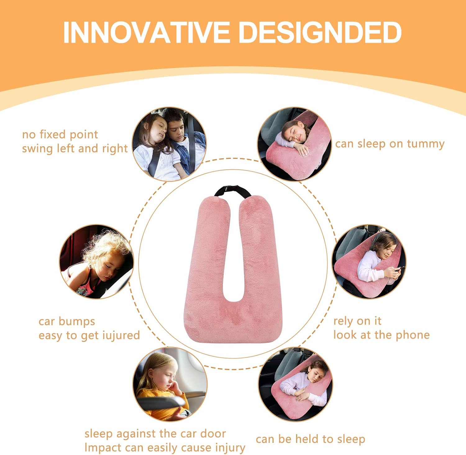 U-Shaped Travel Pillow for Car and Plane Comfort