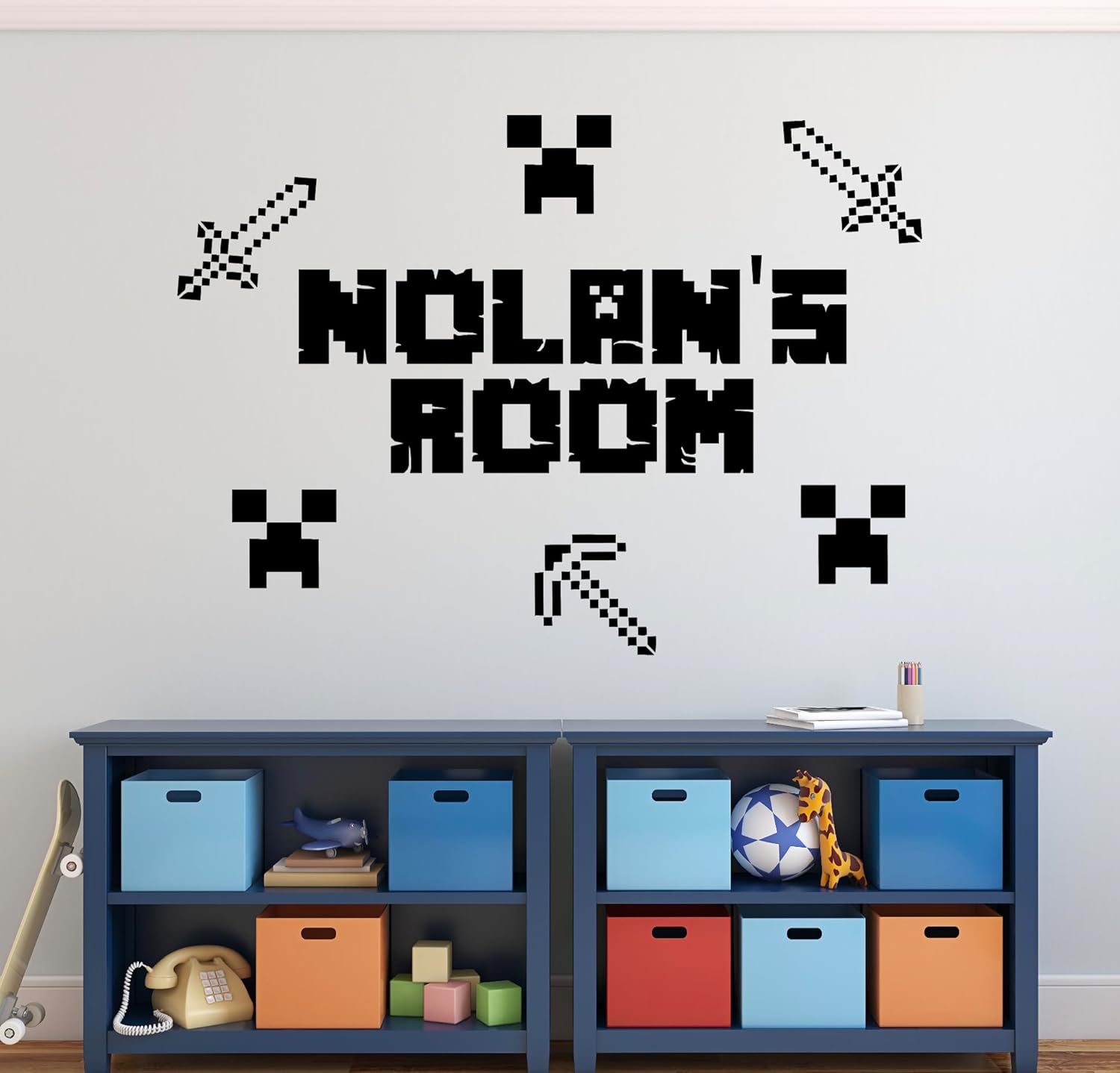 Custom Gamer Name Wall Decal for Boys Girls
