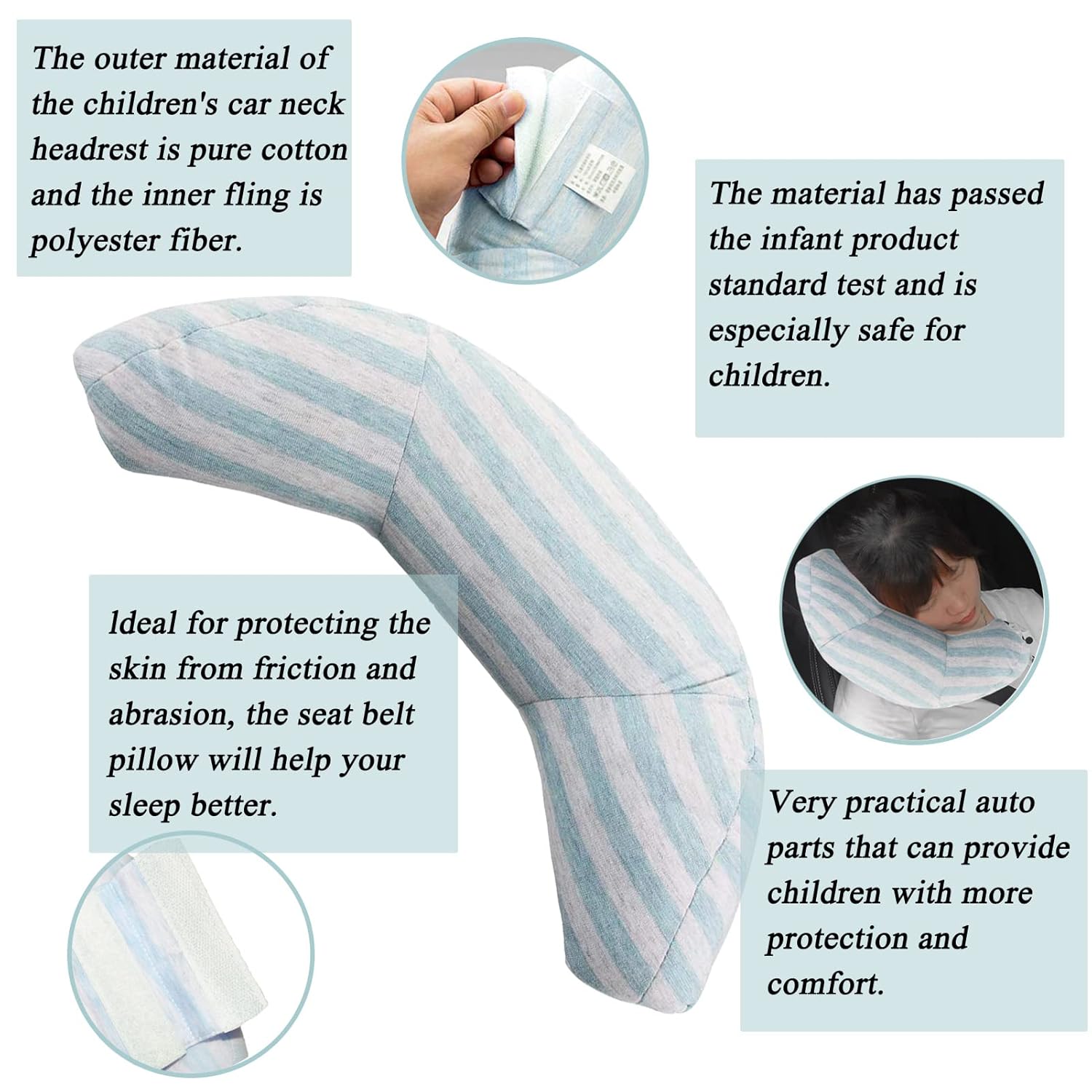 WenMei Car Seat Travel Pillow for Kids and Adults