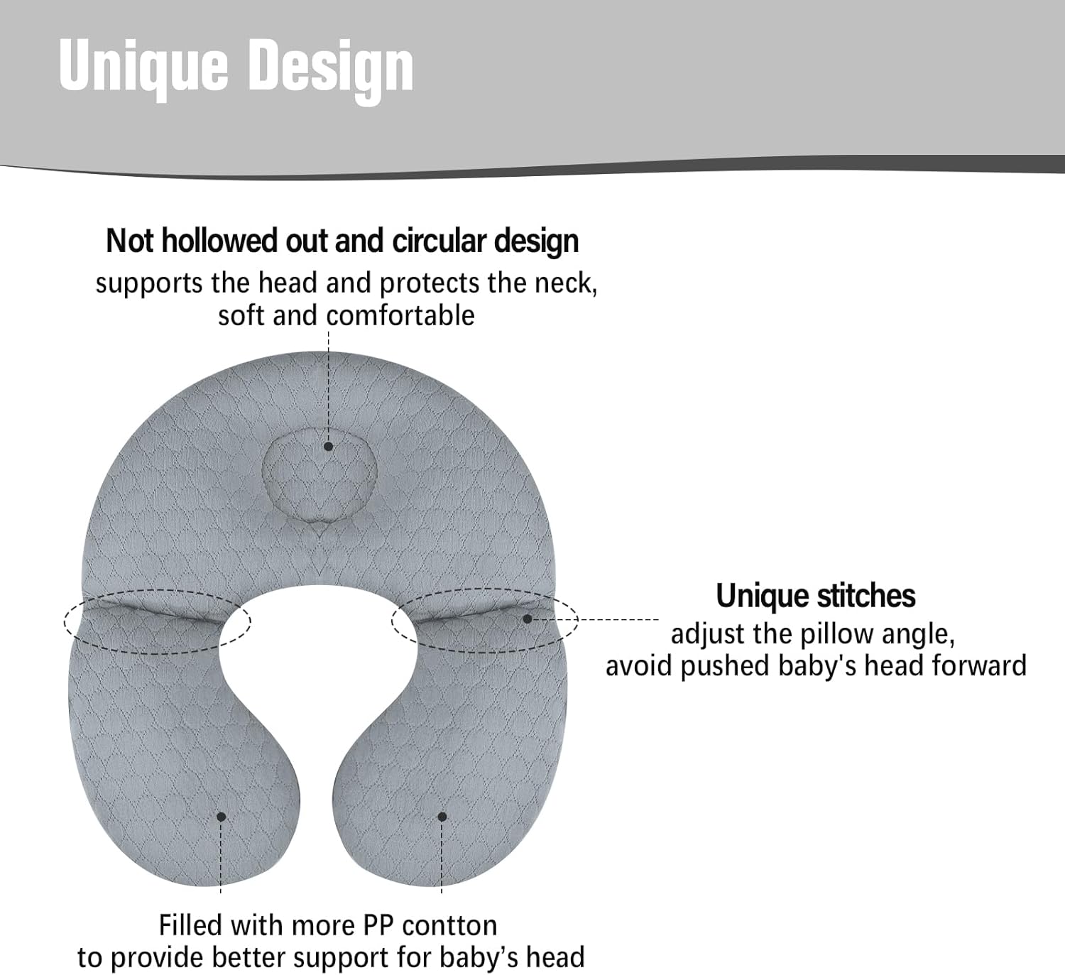 KAKIBLIN Baby Travel Pillow for Car Seat