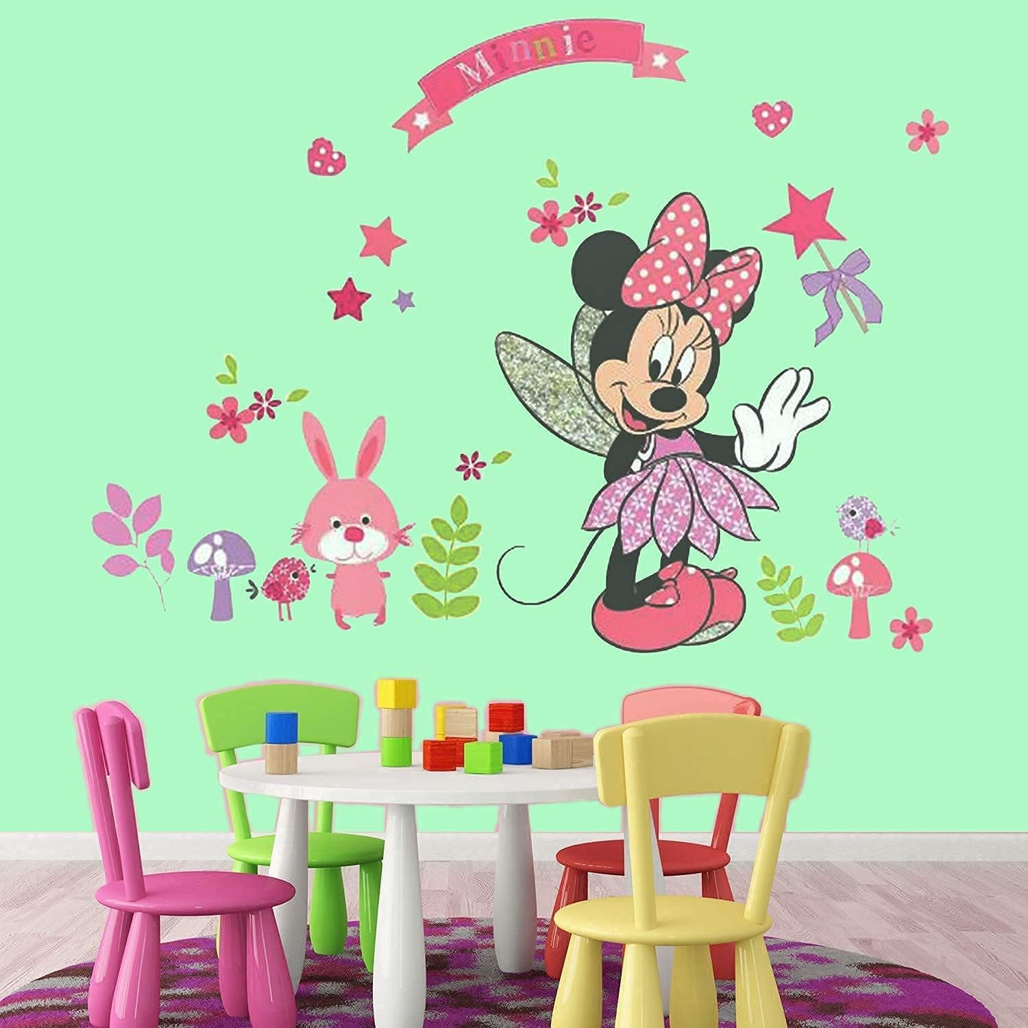 Minnie Pink Wall Decals for Kids Room