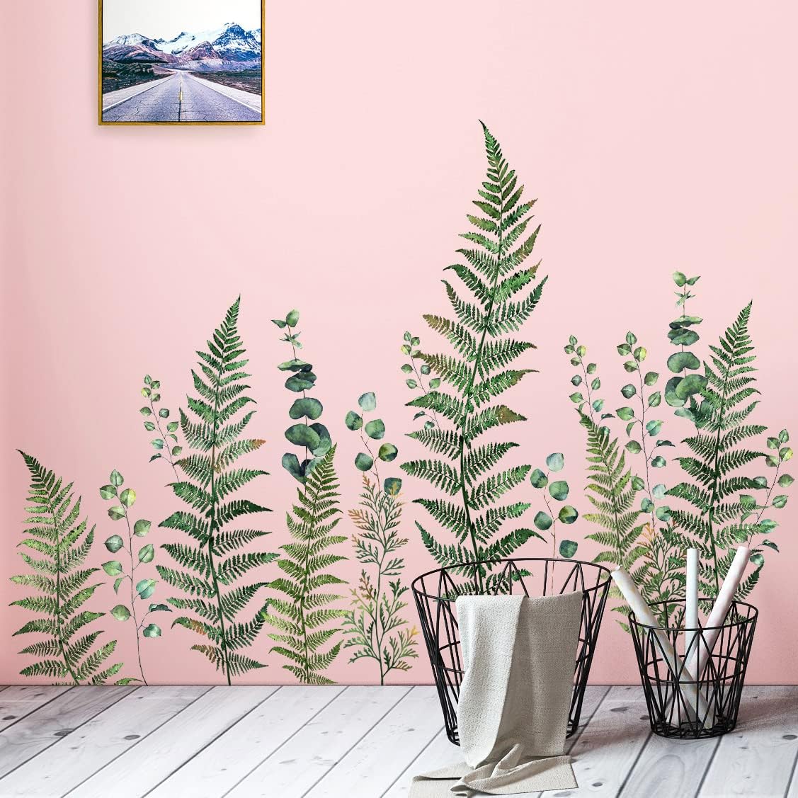Amaonm Removable Green Leaves Wall Decals DIY