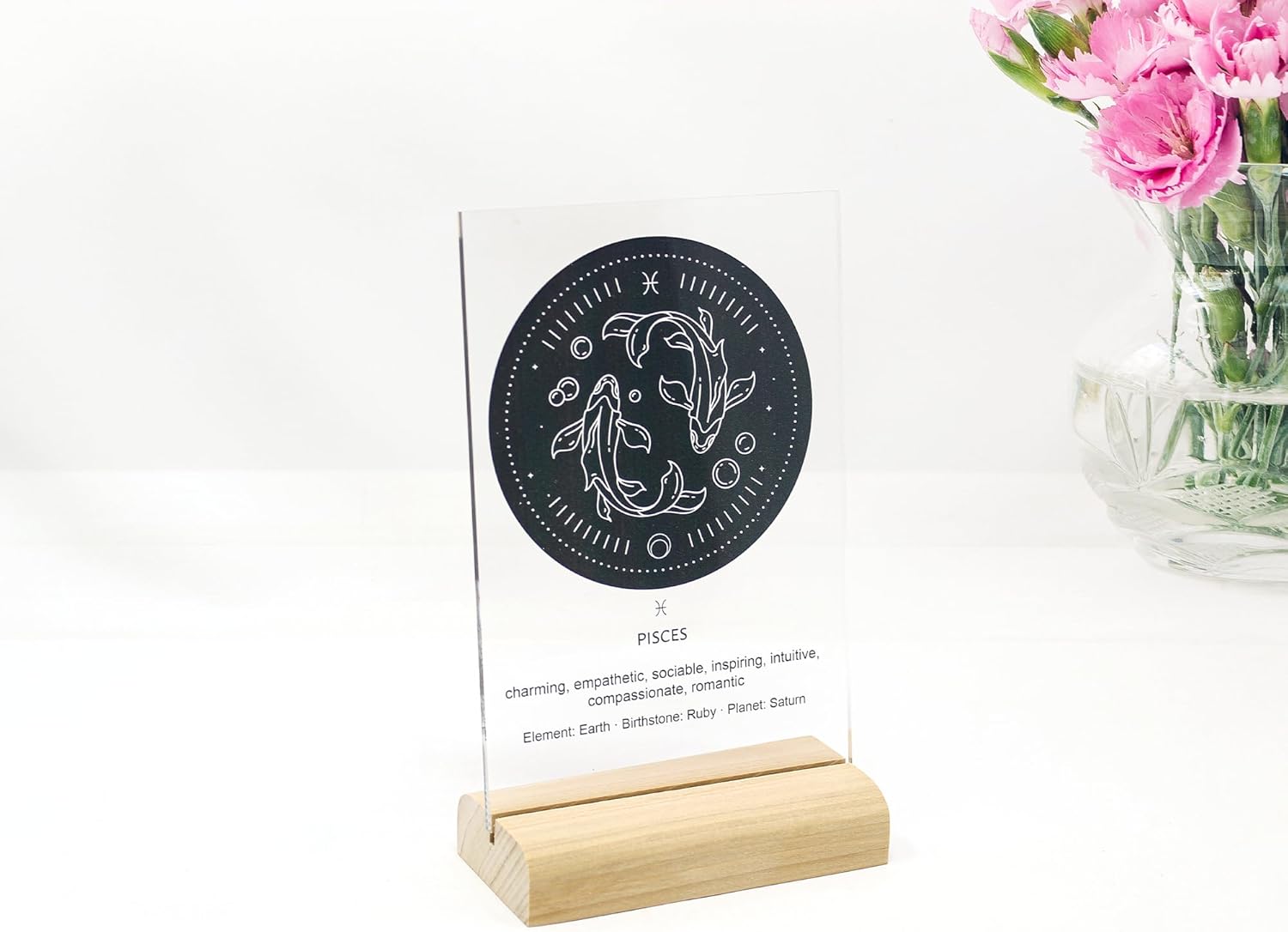 Personalized Zodiac Sign Wall Art with Stand
