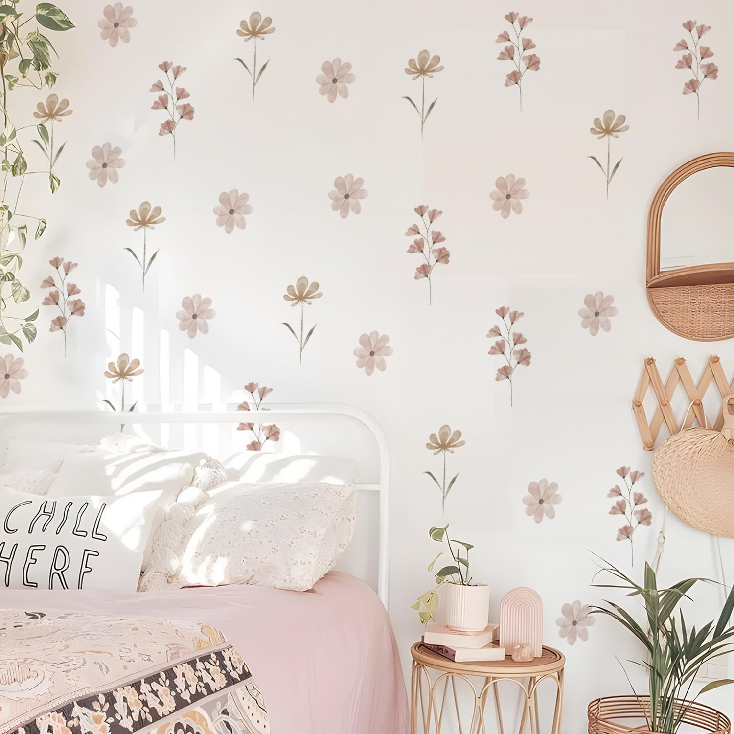 YouRfocus Daisy Wall Decals 84PCS Boho Flower Stickers