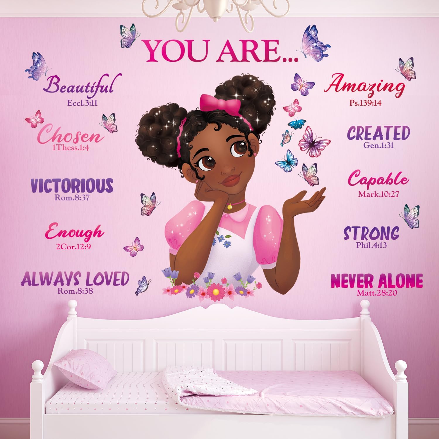 DECOWALL Butterfly Wall Stickers for Girls Bedroom Decor