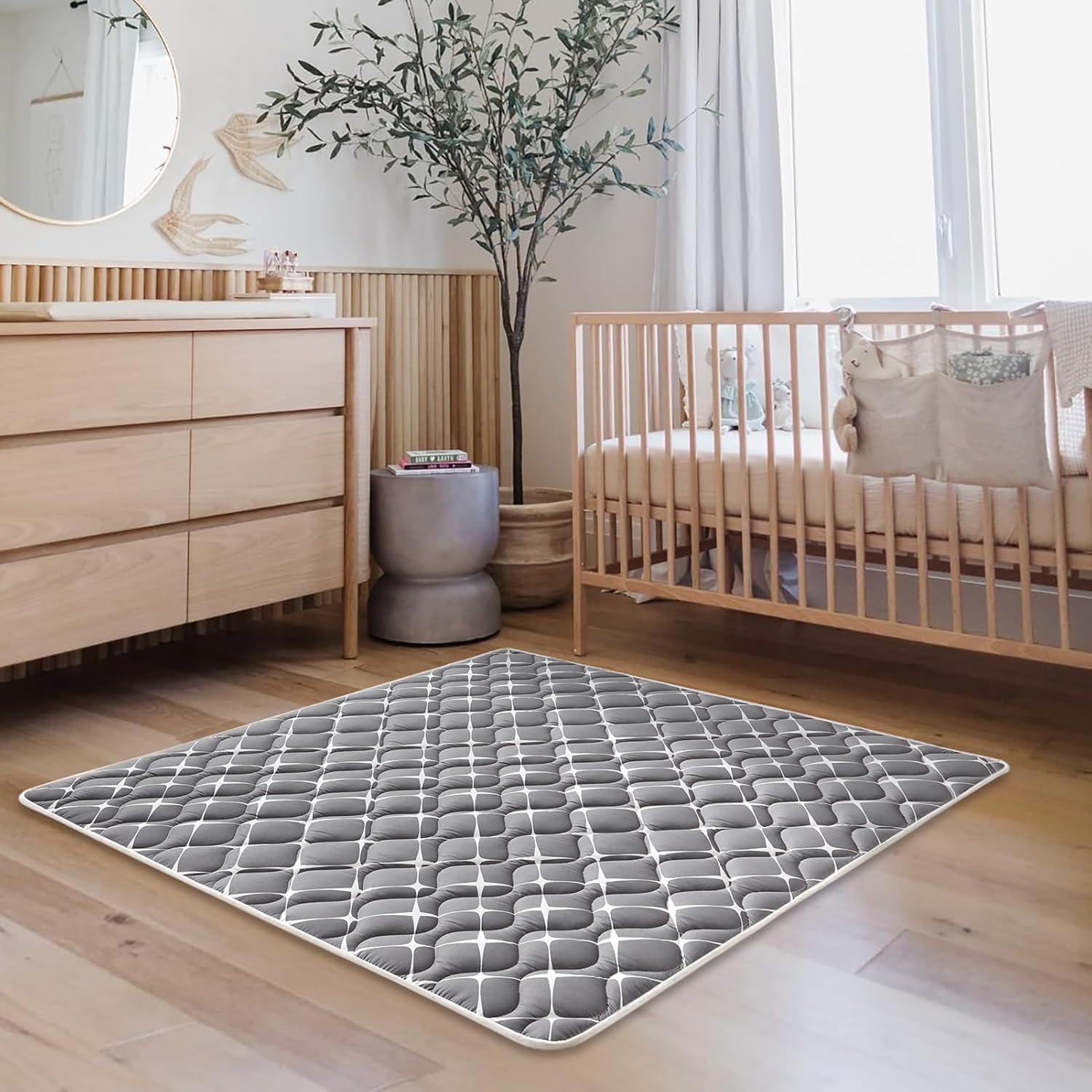 Vibe Bear High-Density Foam Play Mat for Babies 59x59 Inches