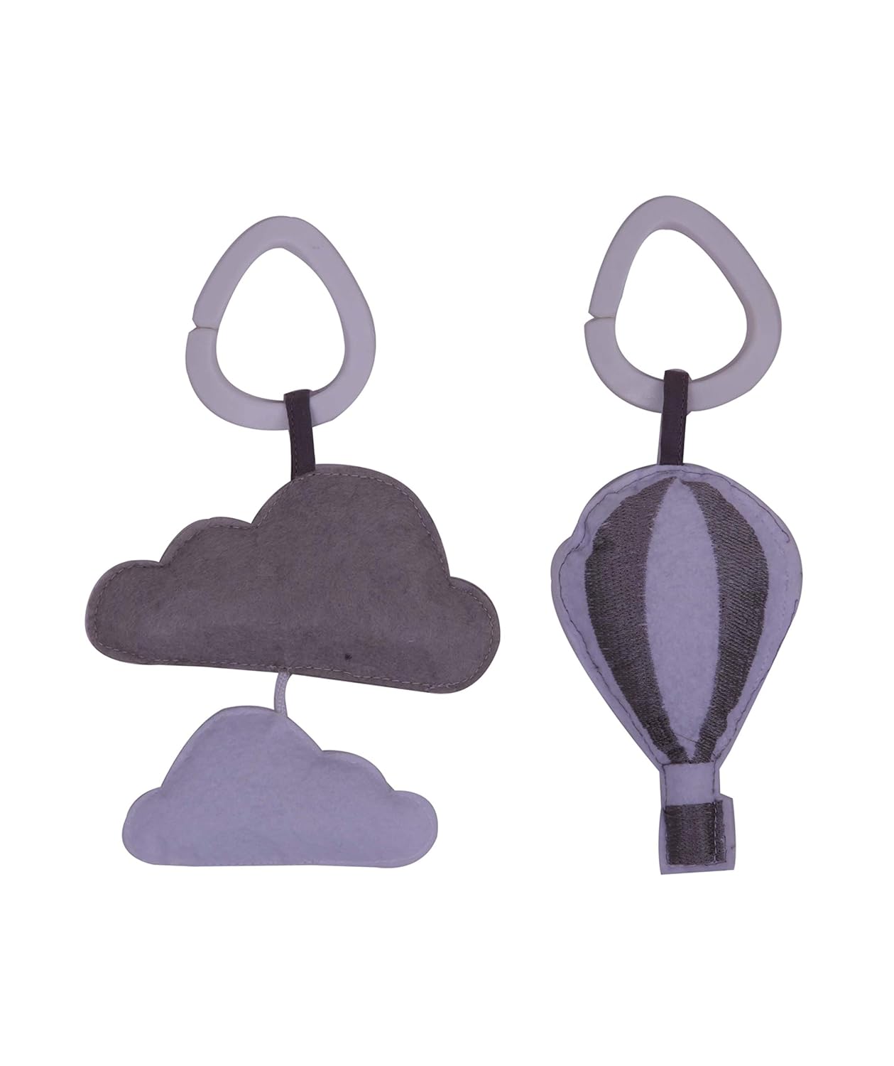 Bacati Clouds in The City Musical Mobile White Grey