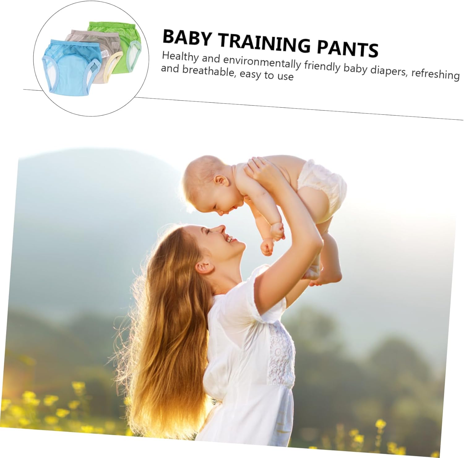 VICASKY 3Pcs Baby Training Underwear Potty Pants Breathable Cotton