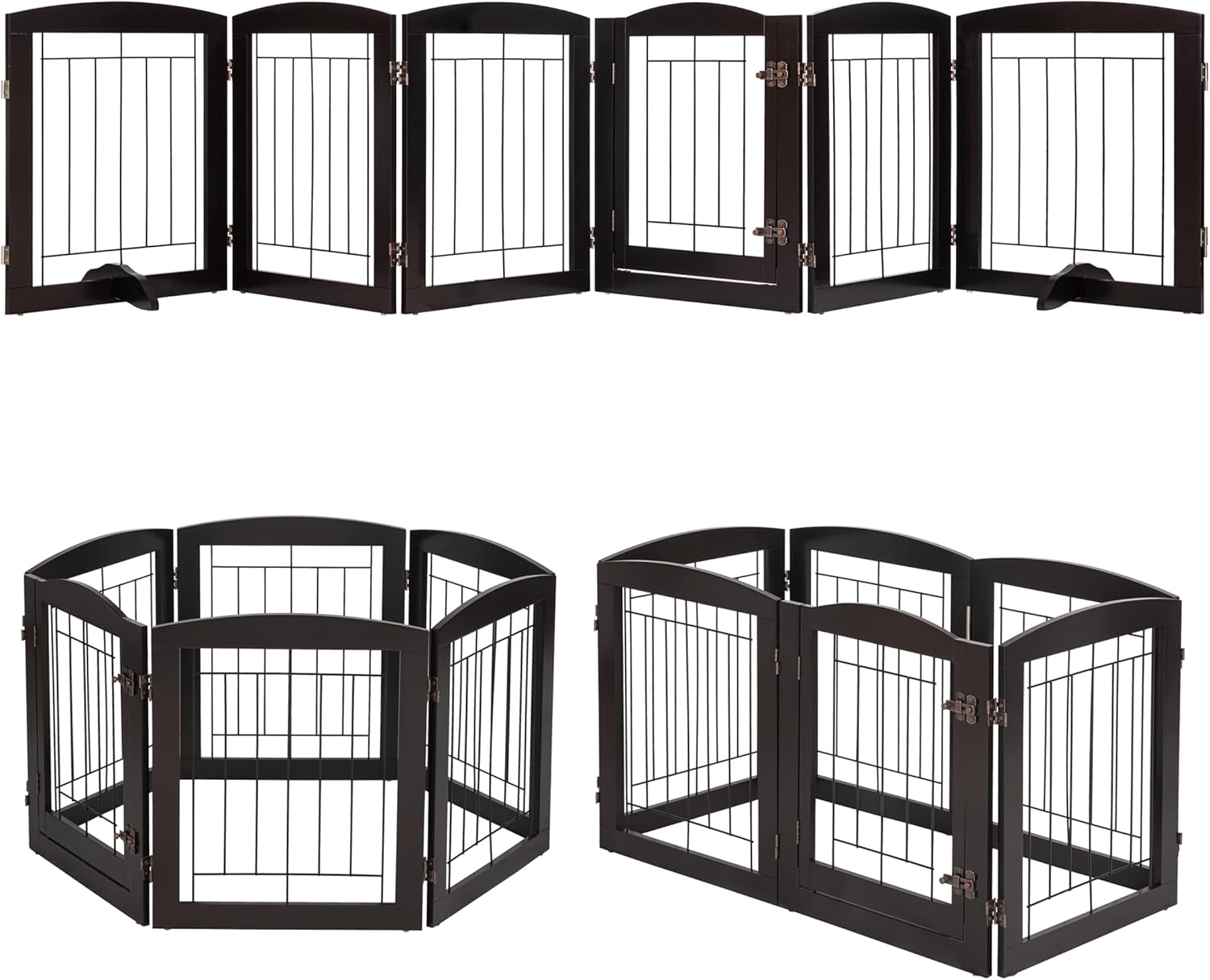 PAWLAND Indoor Dog Gate with Walk Through Door