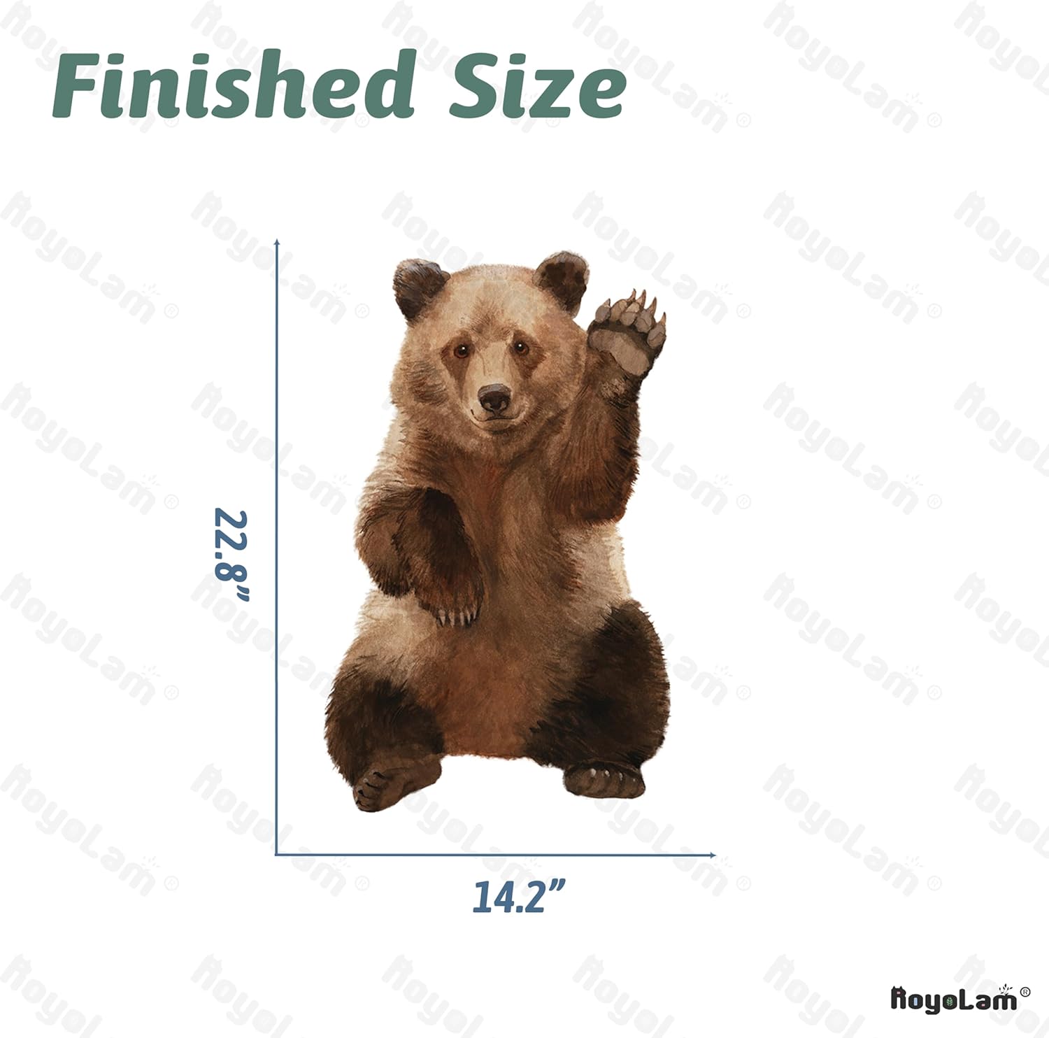 Hello Bear Wall Decal for Baby Nursery Room Decor