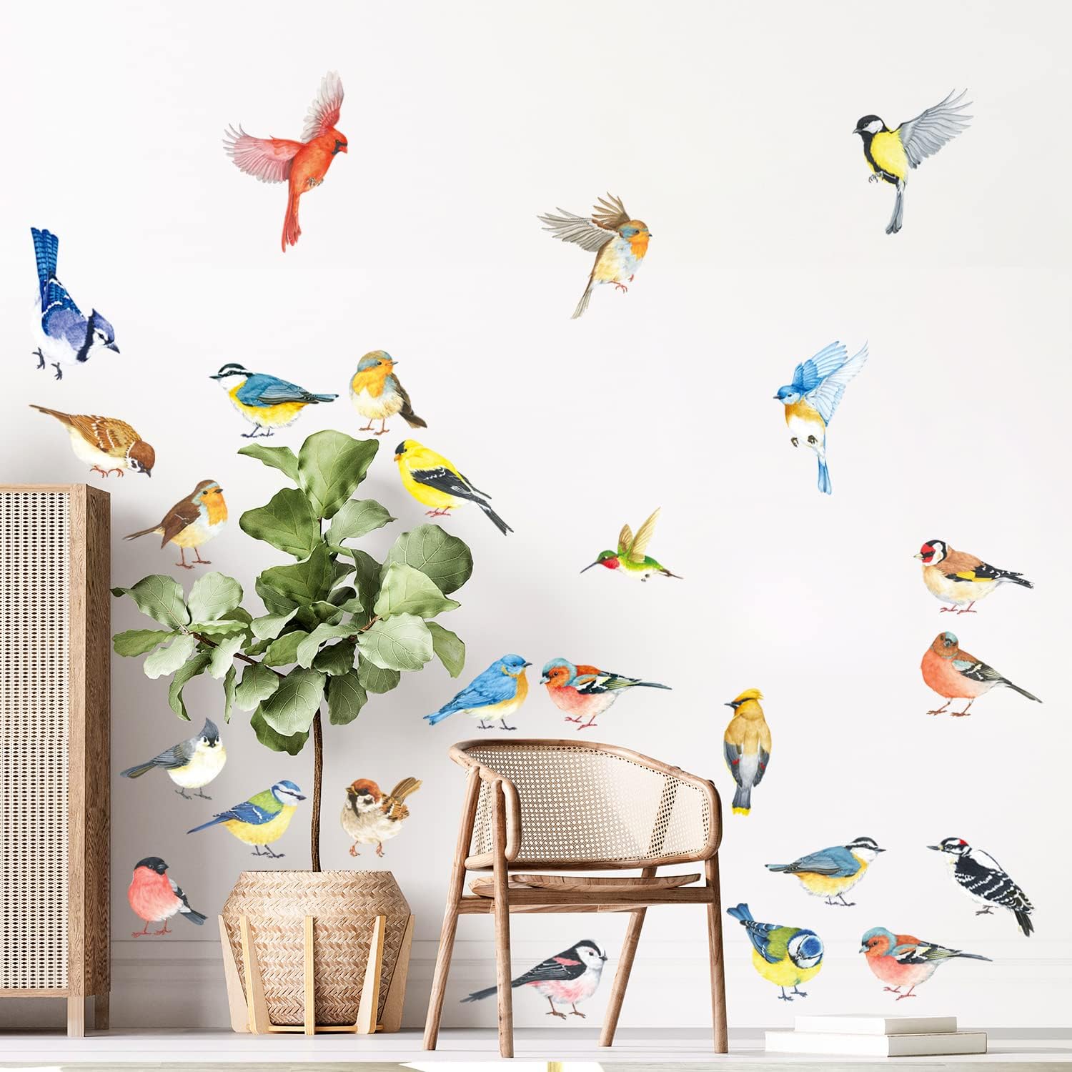 DECOWALL 25 Little Birds Wall Art Decals Stickers