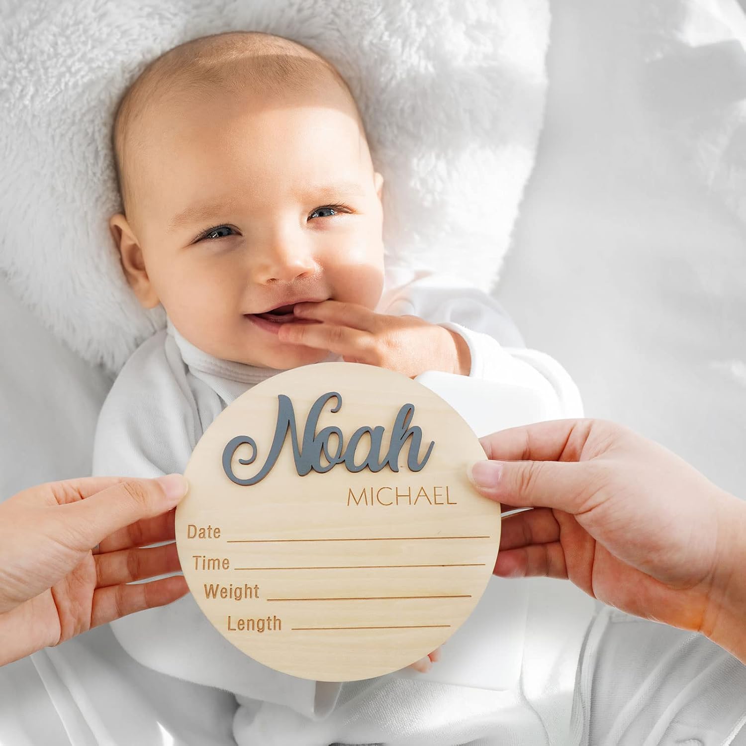 Personalized 3D Baby Announcement Sign with 11 Colors